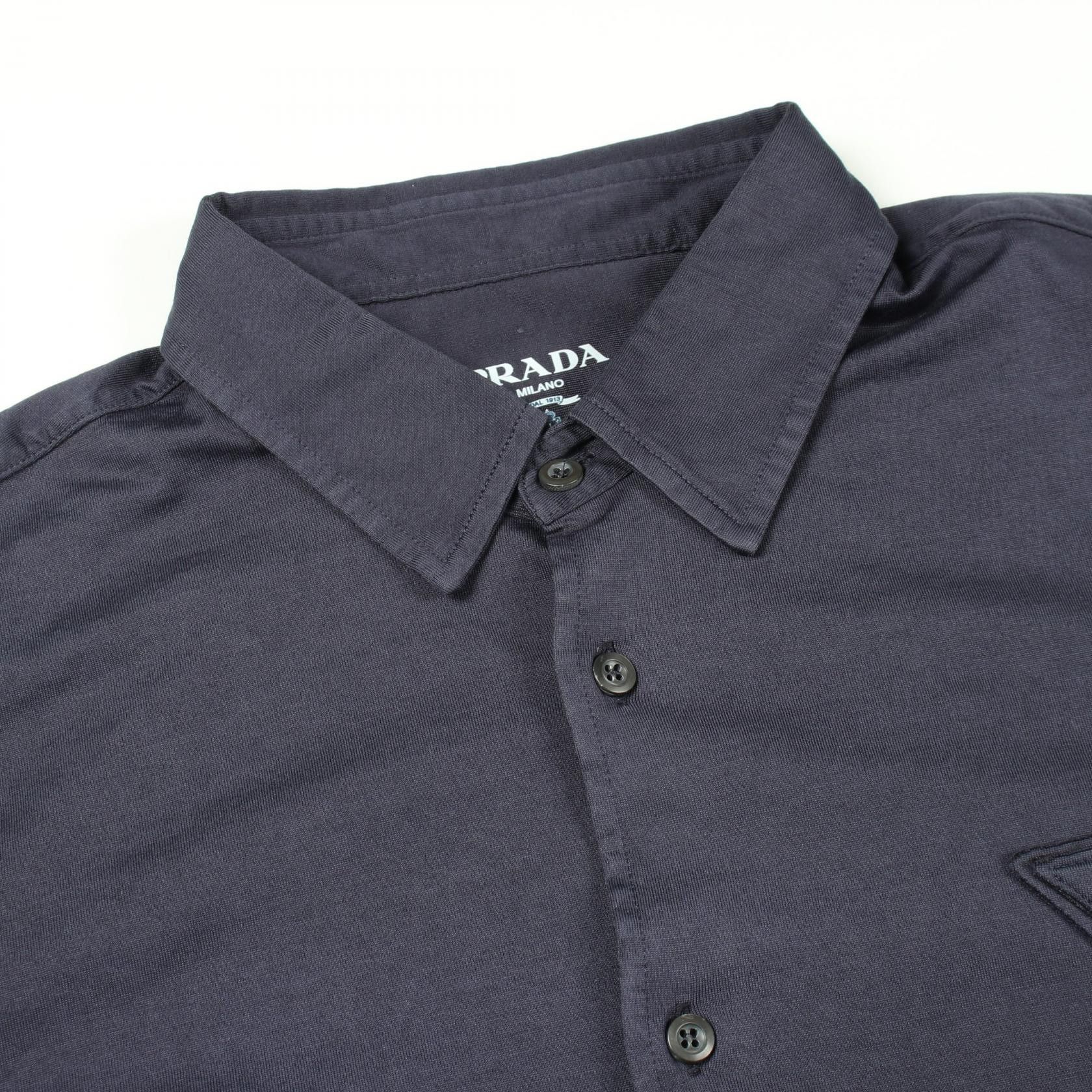 Prada Prada Prada Triangle Logo Cotton Top Textile Tops UJL92A DUTY FREE for USA Size ONE SIZE - 7 Thumbnail