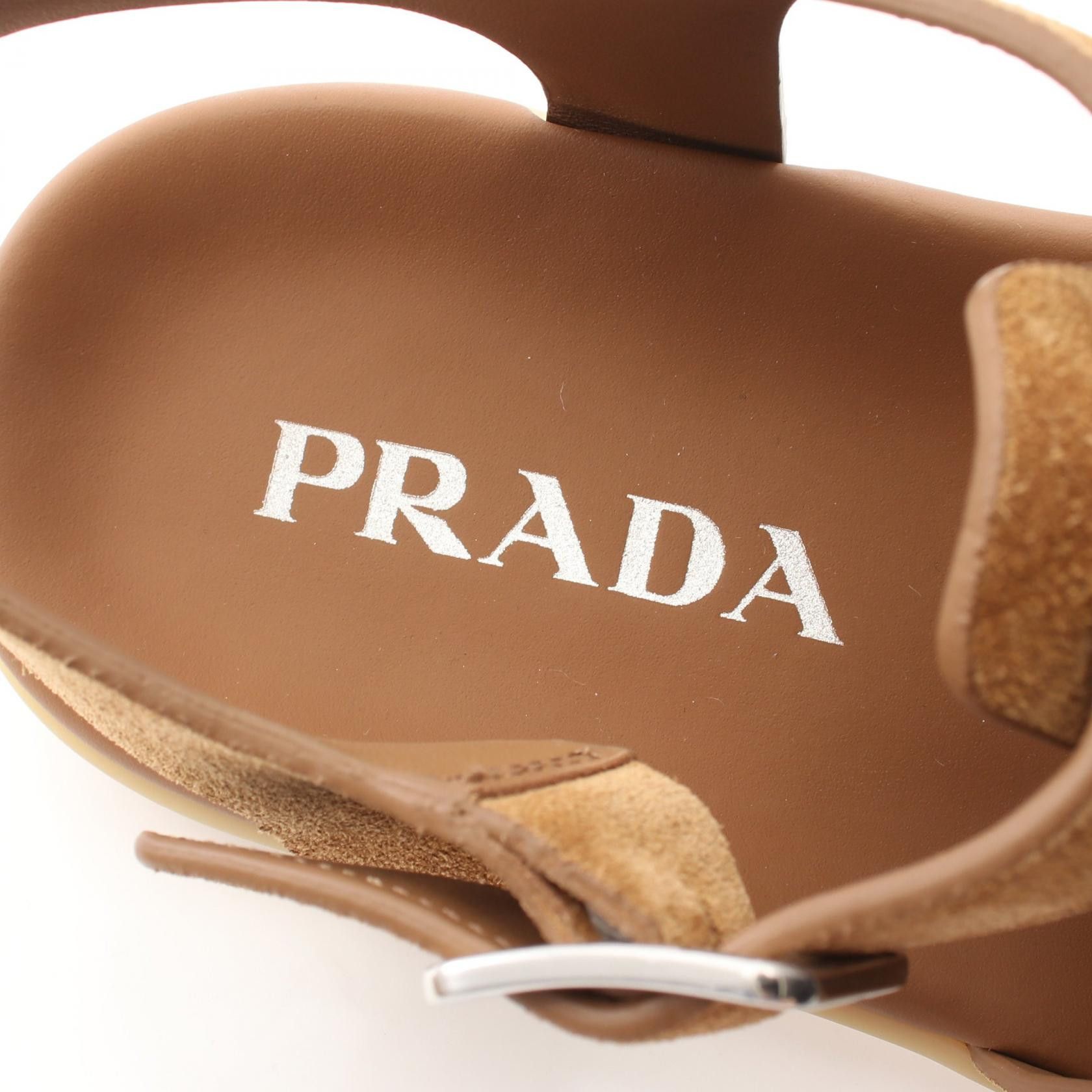 Prada Prada PRADA Triangle Logo Suede Sandals Leather Shoes 2X3119 DUTY FREE for USA Size ONE SIZE - 5 Thumbnail