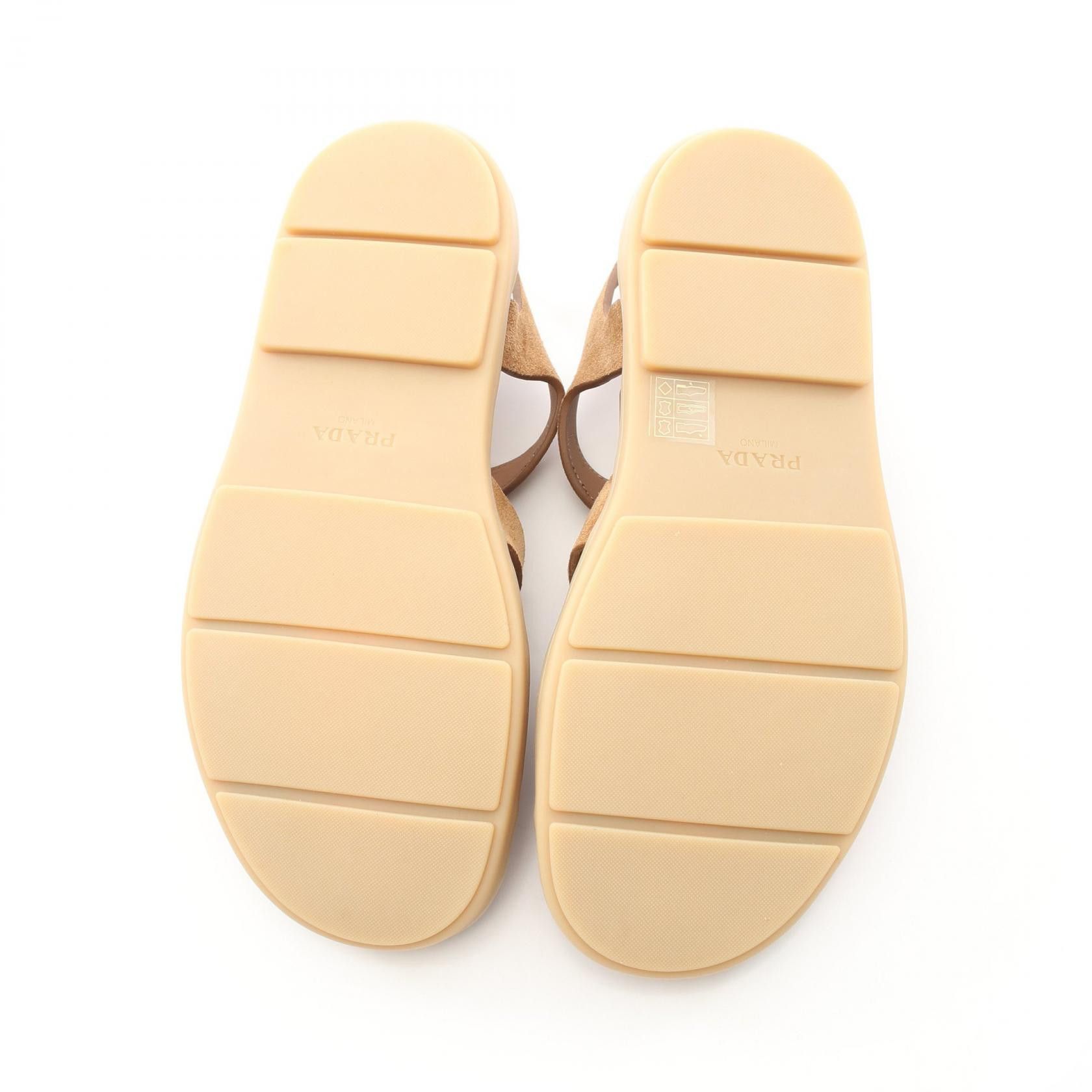 Prada Prada PRADA Triangle Logo Suede Sandals Leather Shoes 2X3119 DUTY FREE for USA Size ONE SIZE - 4 Thumbnail