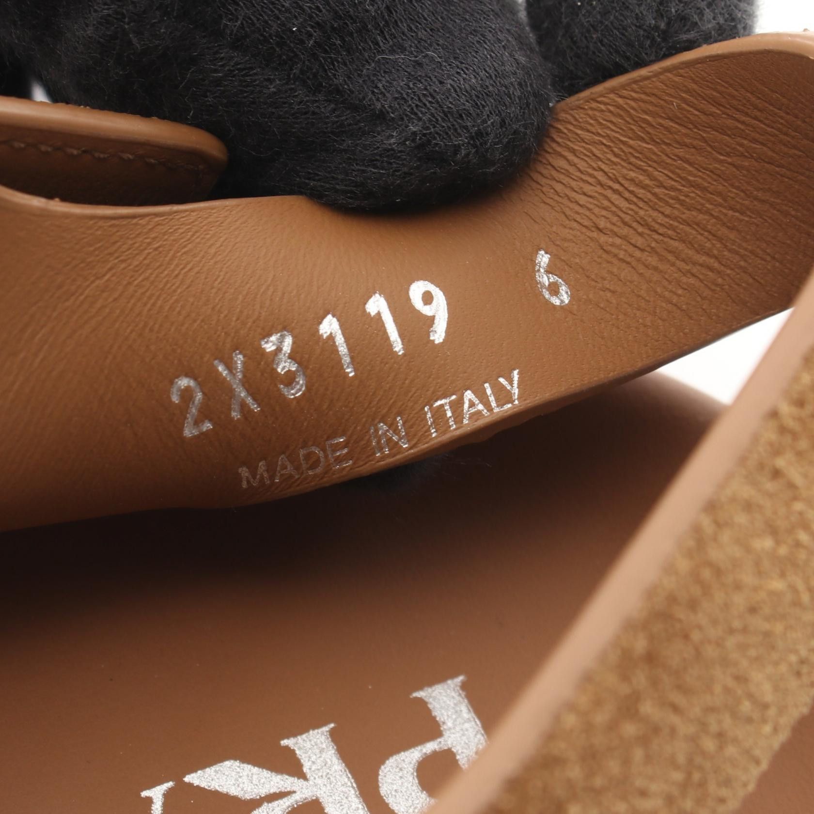 Prada Prada PRADA Triangle Logo Suede Sandals Leather Shoes 2X3119 DUTY FREE for USA Size ONE SIZE - 6 Thumbnail