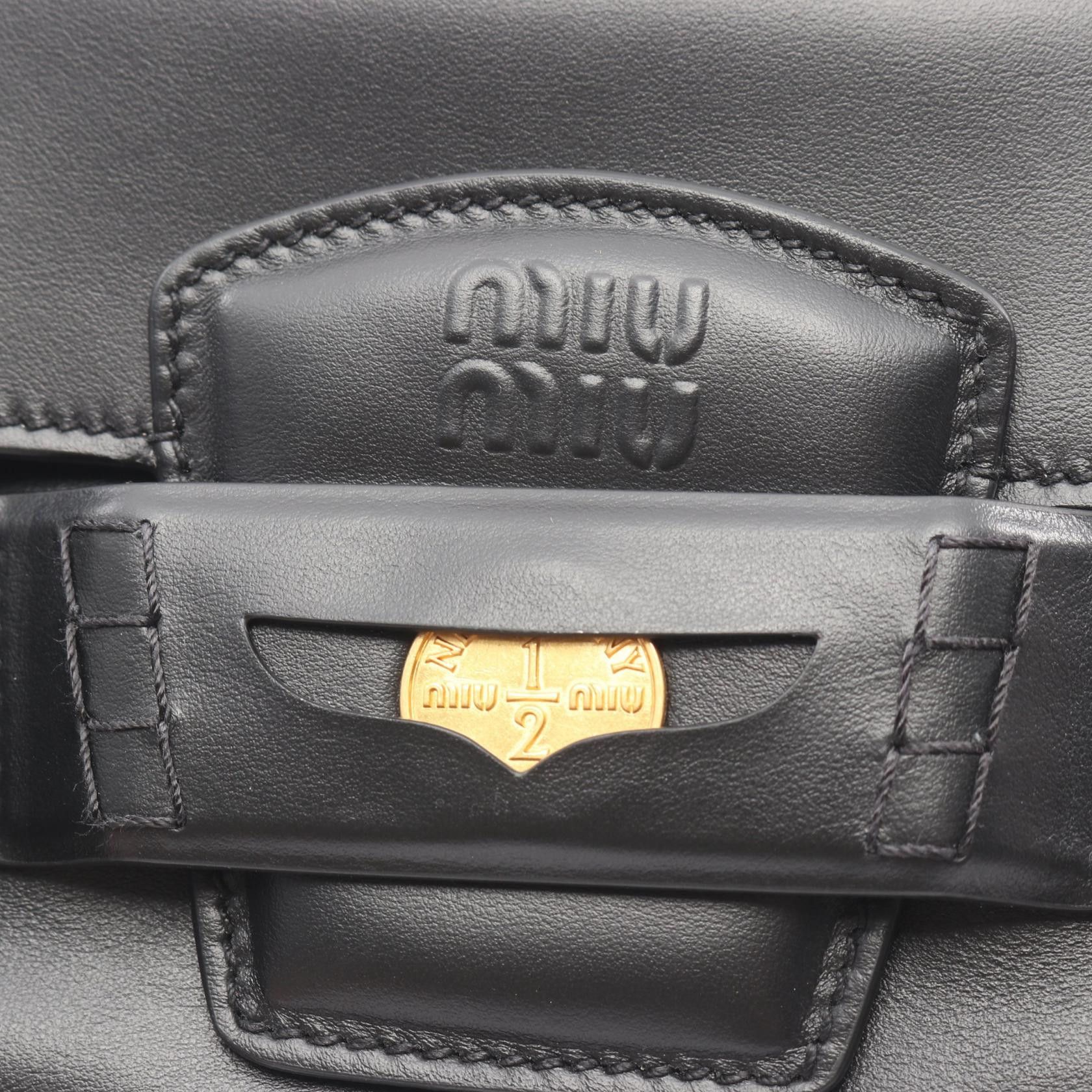 Miu Miu Miu Miu Miu Miu CRM FINE CALF Fine Calf Handbag Leather Handbag 5BD270 DUTY FREE for USA Size ONE SIZE - 8 Thumbnail