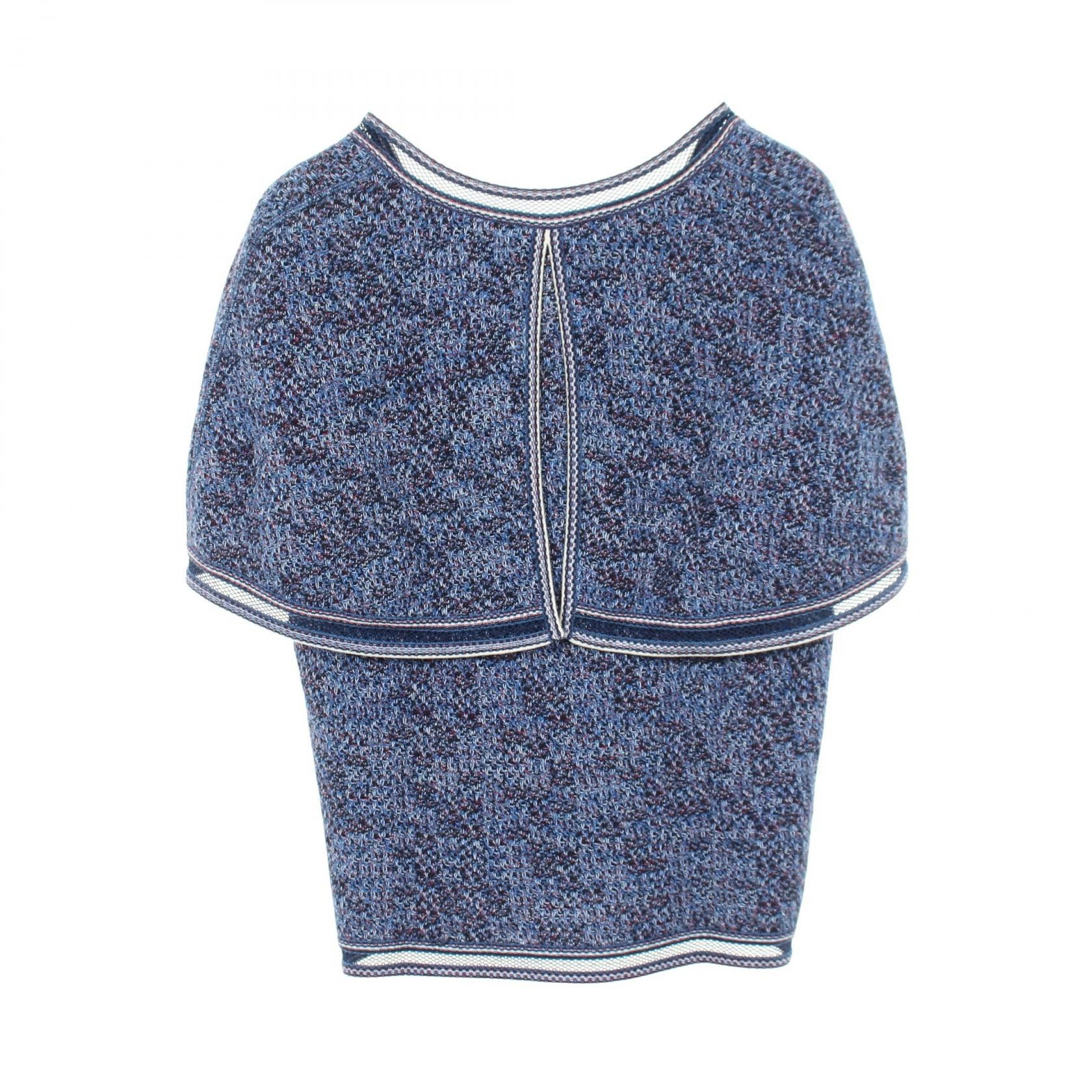 Chanel Chanel Chanel Lace Trim V Neck Short Sleeve Knit Top Textile Tops P56194K07330 DUTY FREE for USA Size ONE SIZE - 2 Thumbnail