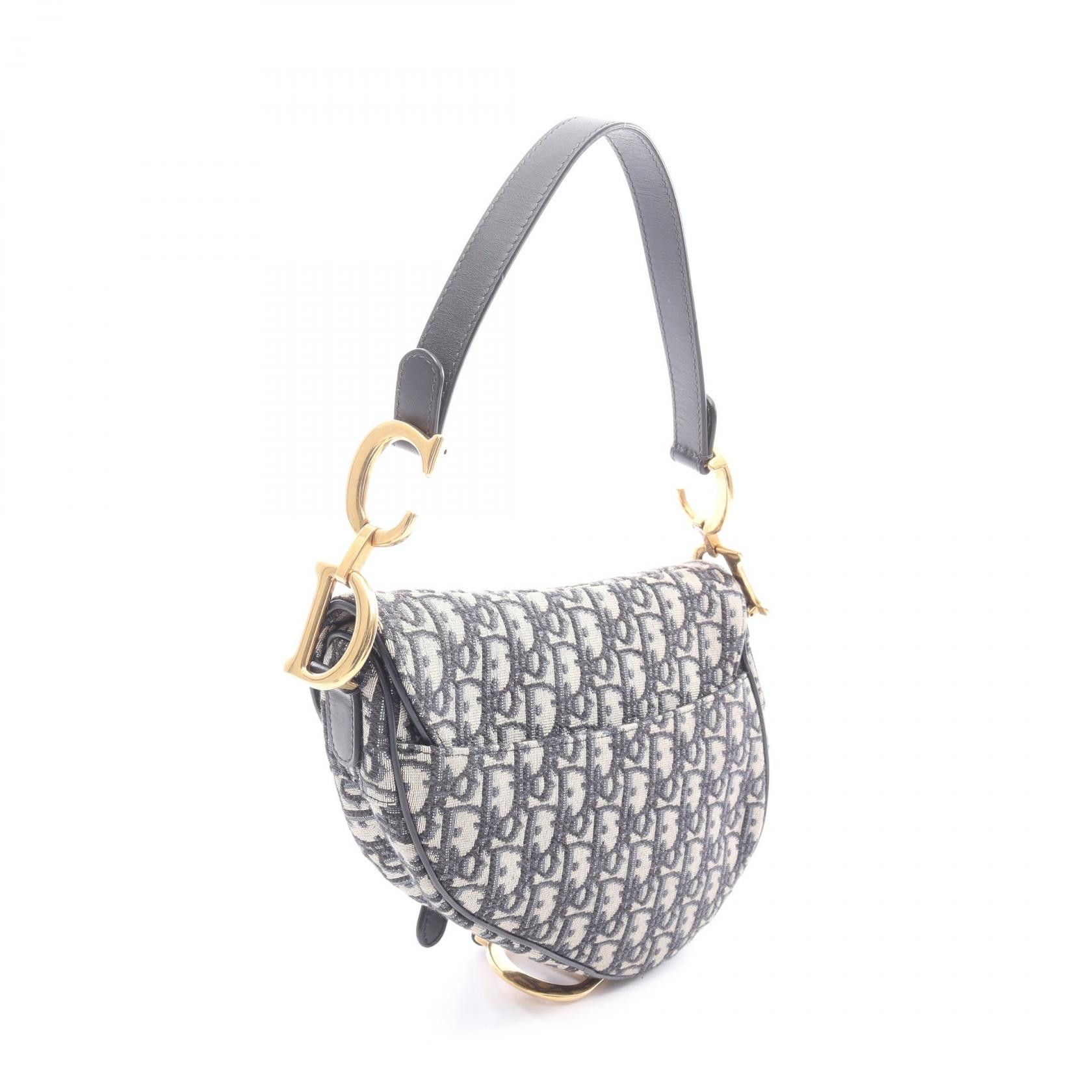Dior Dior Dior Saddle Oblique Jacquard Canvas Leather Handbag Leather Shoulder Bag DUTY FREE for USA Size ONE SIZE - 2 Thumbnail