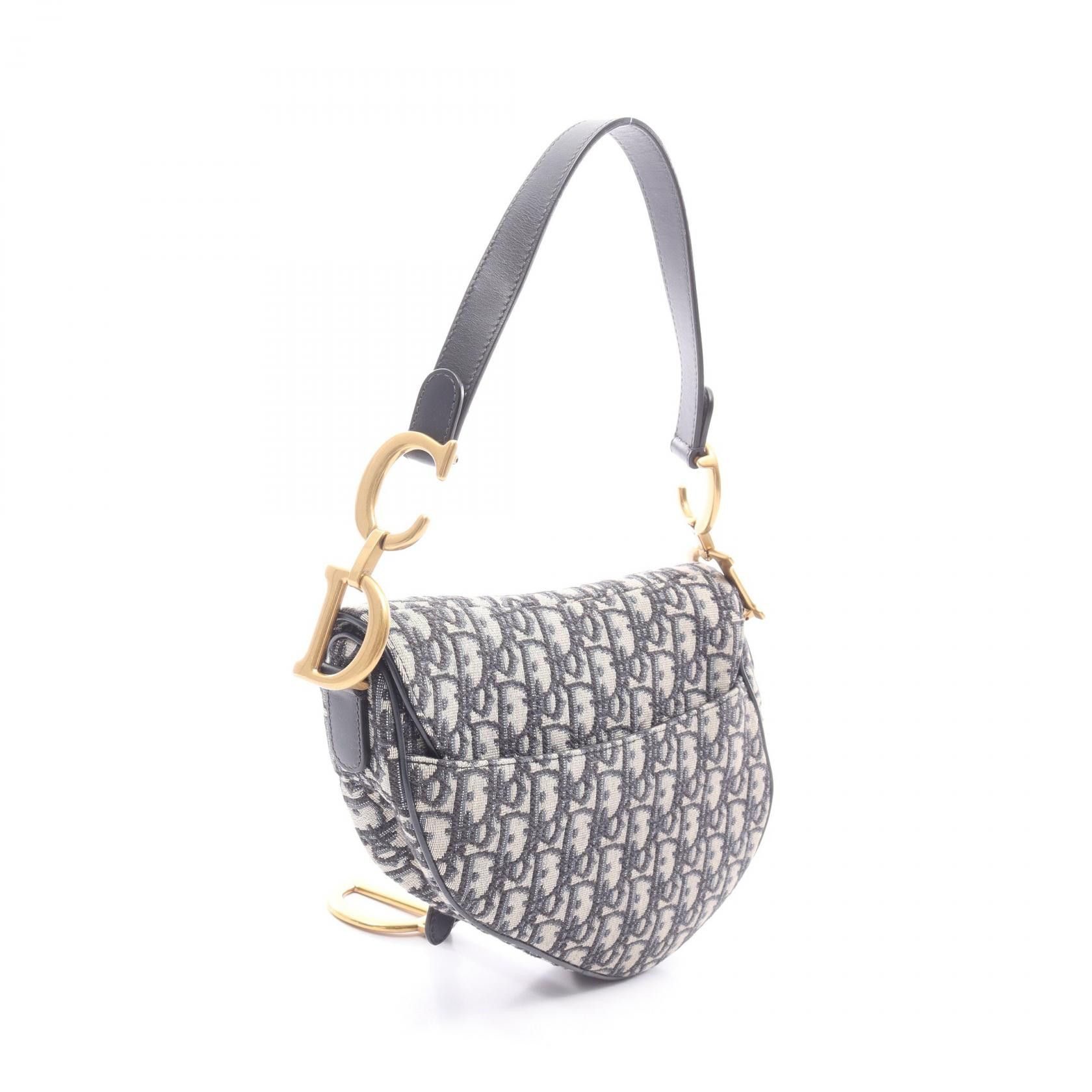 Dior Dior Dior Saddle Oblique Jacquard Canvas Leather Handbag Leather Handbag DUTY FREE for USA Size ONE SIZE - 2 Thumbnail