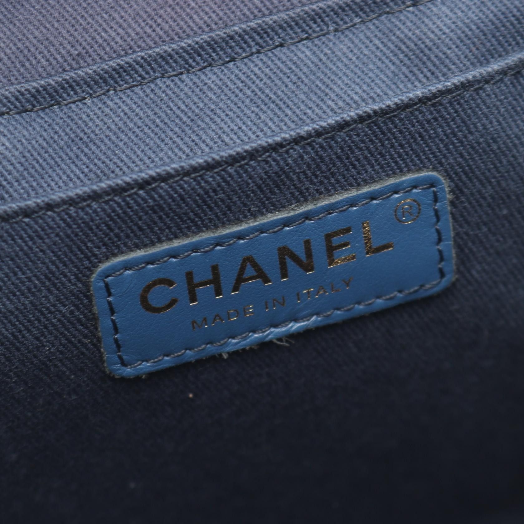 Chanel Chanel Chanel Coco Mark Denim Leather 2way Shoulder Bag Leather Vanity Bag DUTY FREE for USA Size ONE SIZE - 4 Thumbnail