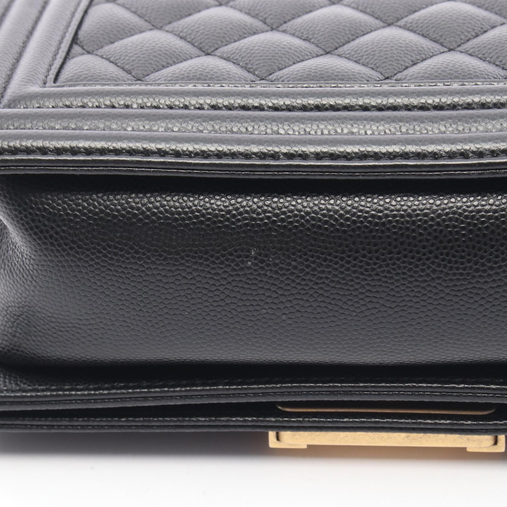 Chanel Chanel CHANEL Boy Chanel Grained Calf Shoulder Bag Leather Shoulder Bag A67085 DUTY FREE for USA Size ONE SIZE - 9 Thumbnail