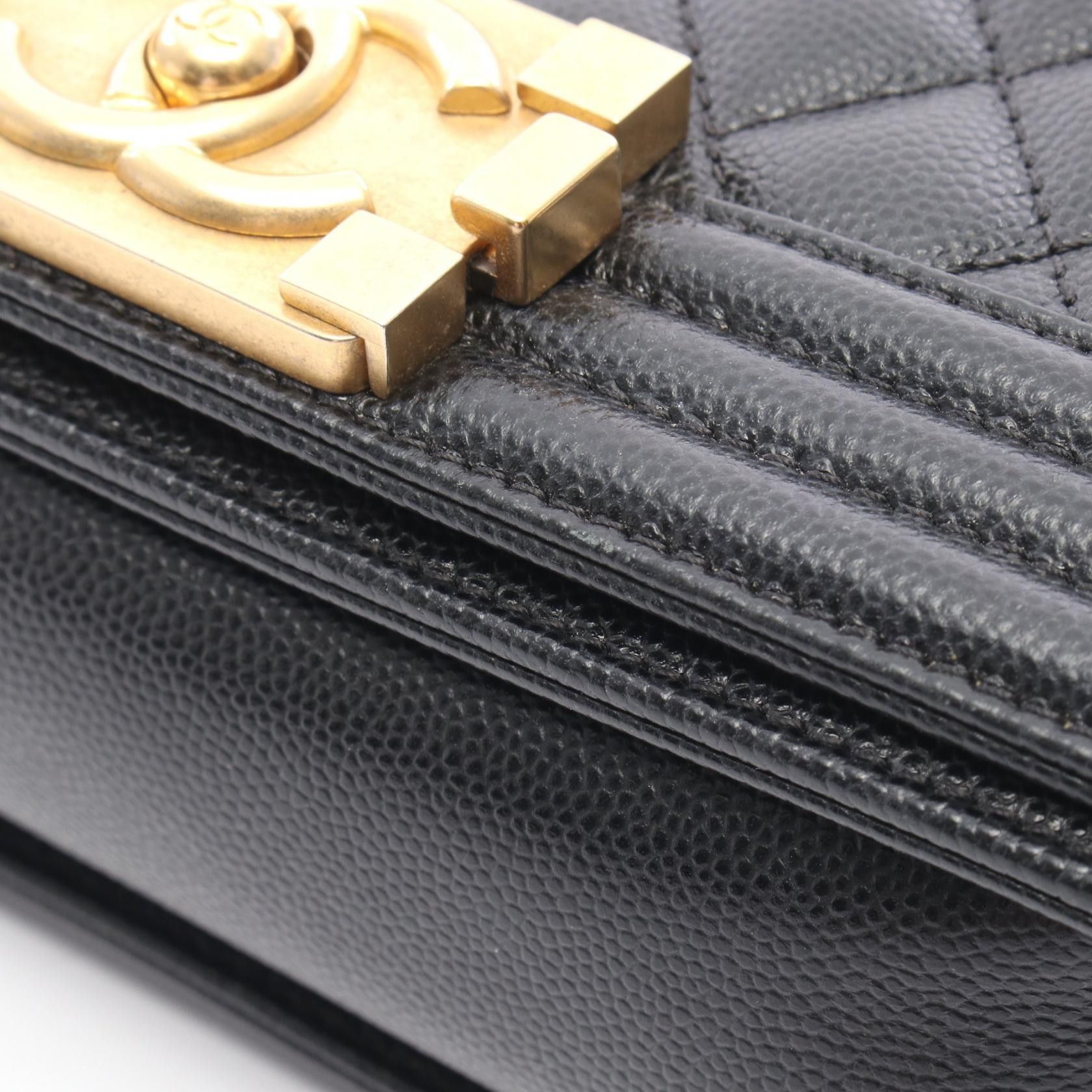 Chanel Chanel CHANEL Boy Chanel Grained Calf Shoulder Bag Leather Shoulder Bag A67085 DUTY FREE for USA Size ONE SIZE - 7 Thumbnail