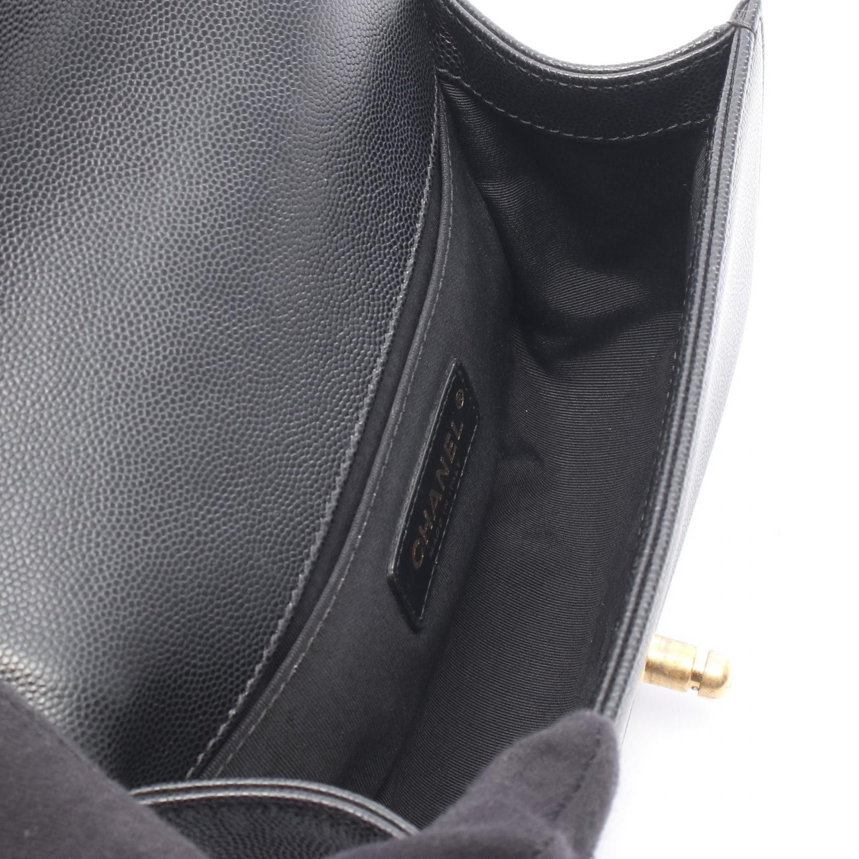 Chanel Chanel CHANEL Boy Chanel Grained Calf Shoulder Bag Leather Shoulder Bag A67085 DUTY FREE for USA Size ONE SIZE - 3 Thumbnail