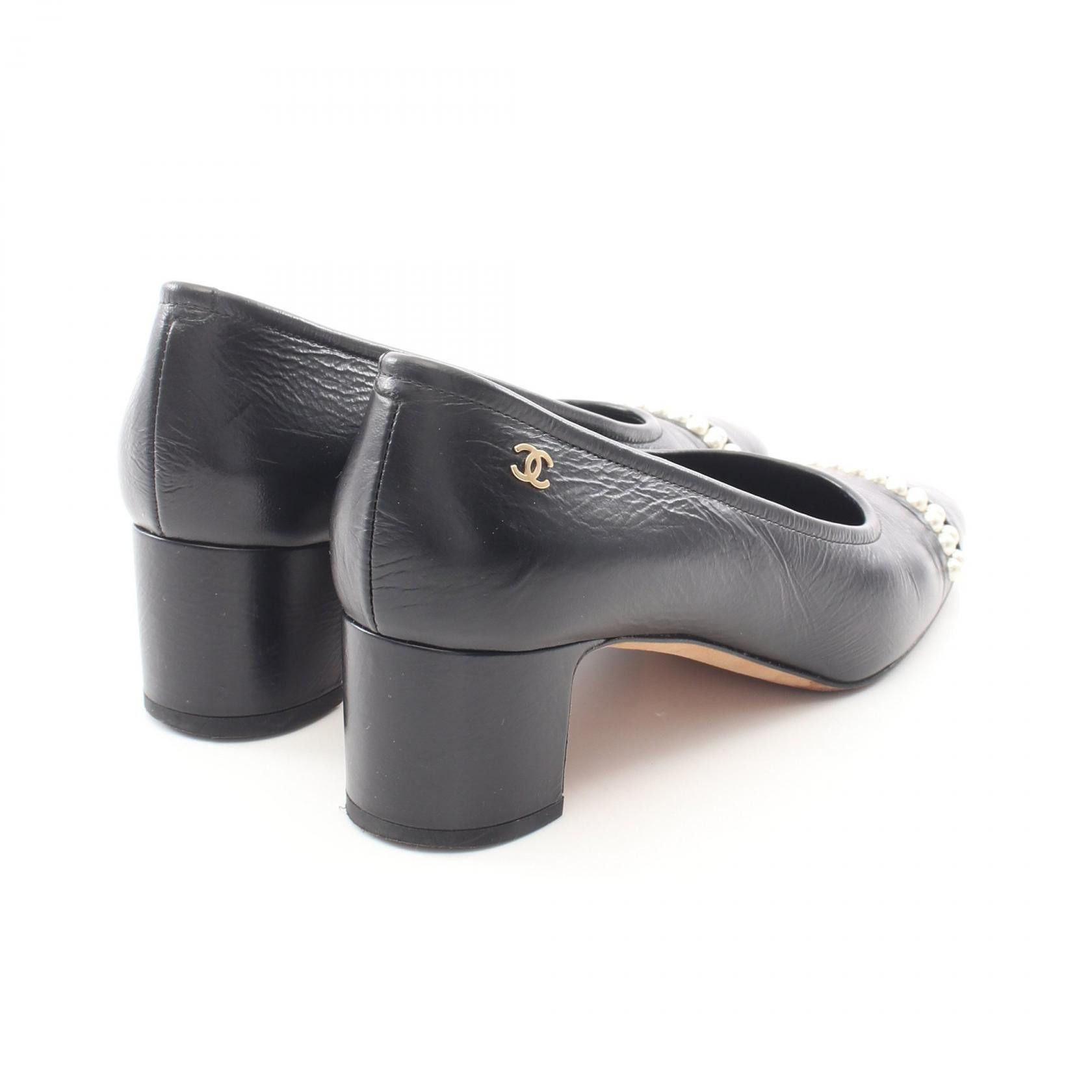 Chanel Chanel Chanel Coco Mark Pearl Leather Pumps Leather Shoes G35402 DUTY FREE for USA Size ONE SIZE - 2 Thumbnail