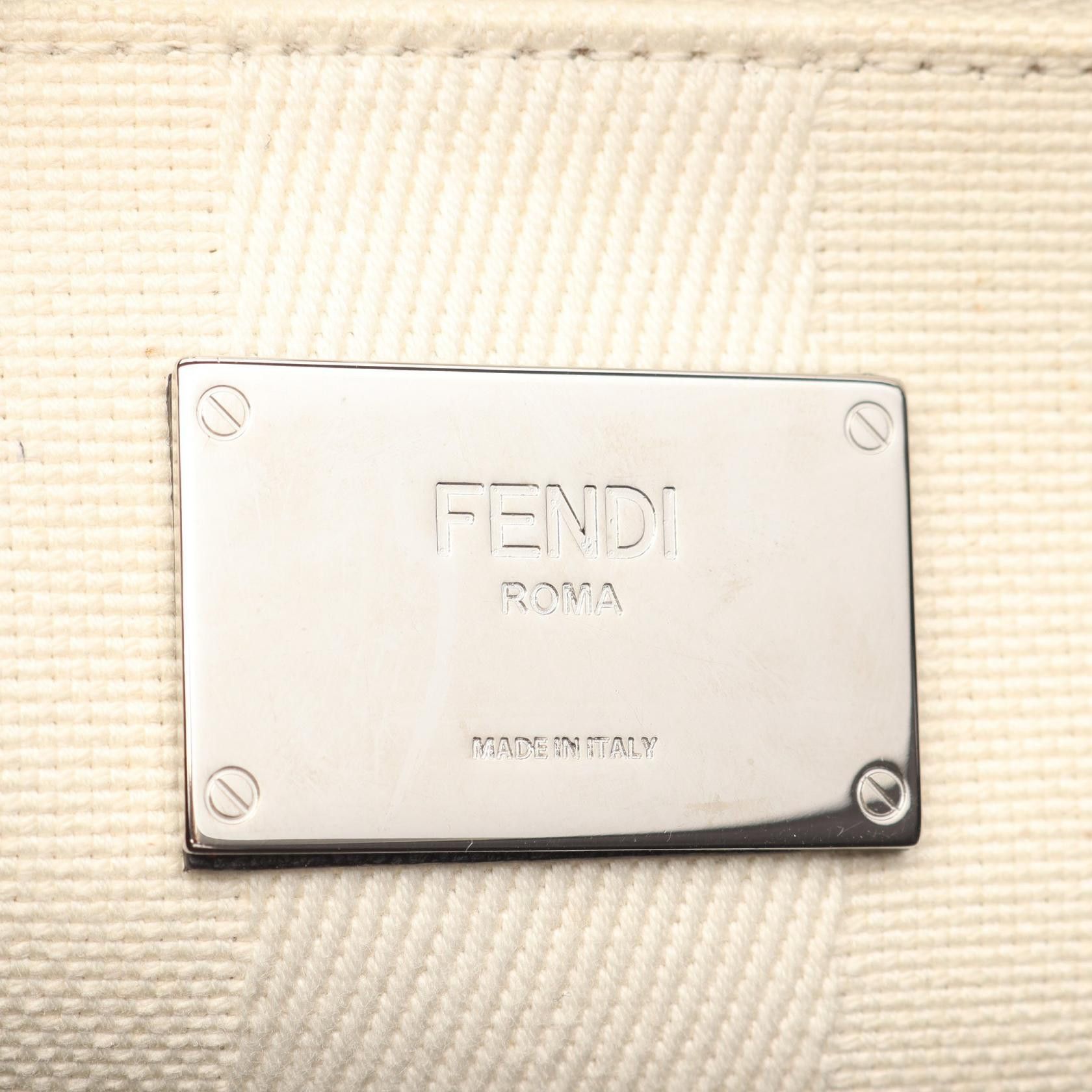 Fendi Fendi Fendi Peekaboo X-Lite Fit Leather Raffia Tote Bag Leather Tote Bag 7VA447 DUTY FREE for USA Size ONE SIZE - 4 Thumbnail