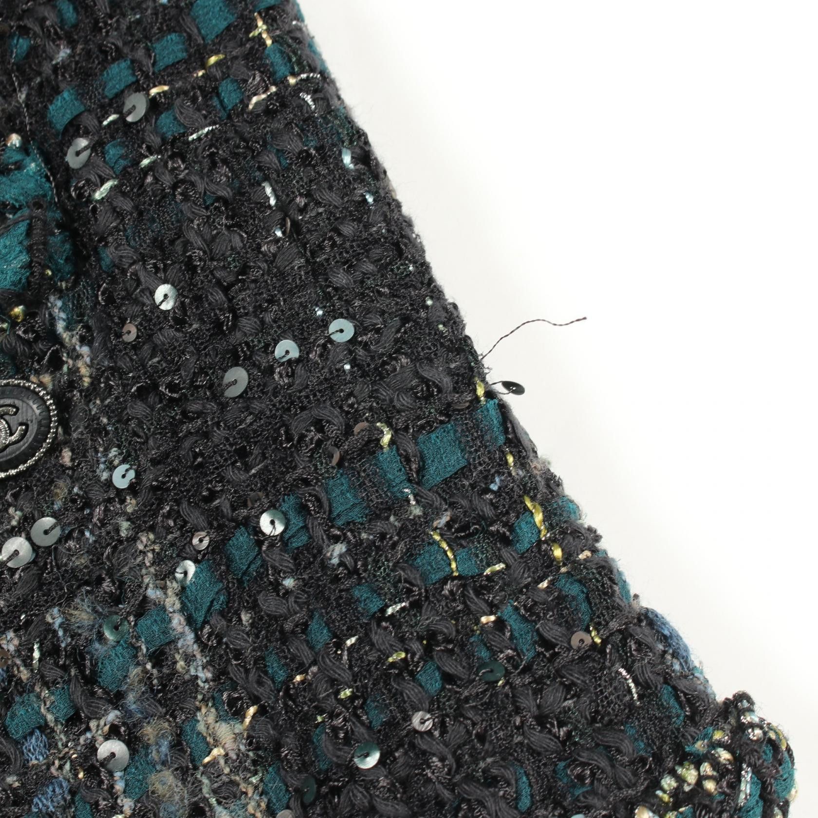 Chanel Chanel Chanel Sequin Tweed Jacket Textile Outerwear P42257V30784 DUTY FREE for USA Size ONE SIZE - 8 Thumbnail