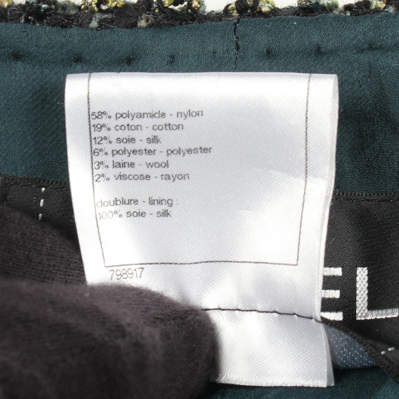 Chanel Chanel Chanel Sequin Tweed Jacket Textile Outerwear P42257V30784 DUTY FREE for USA Size ONE SIZE - 4 Thumbnail