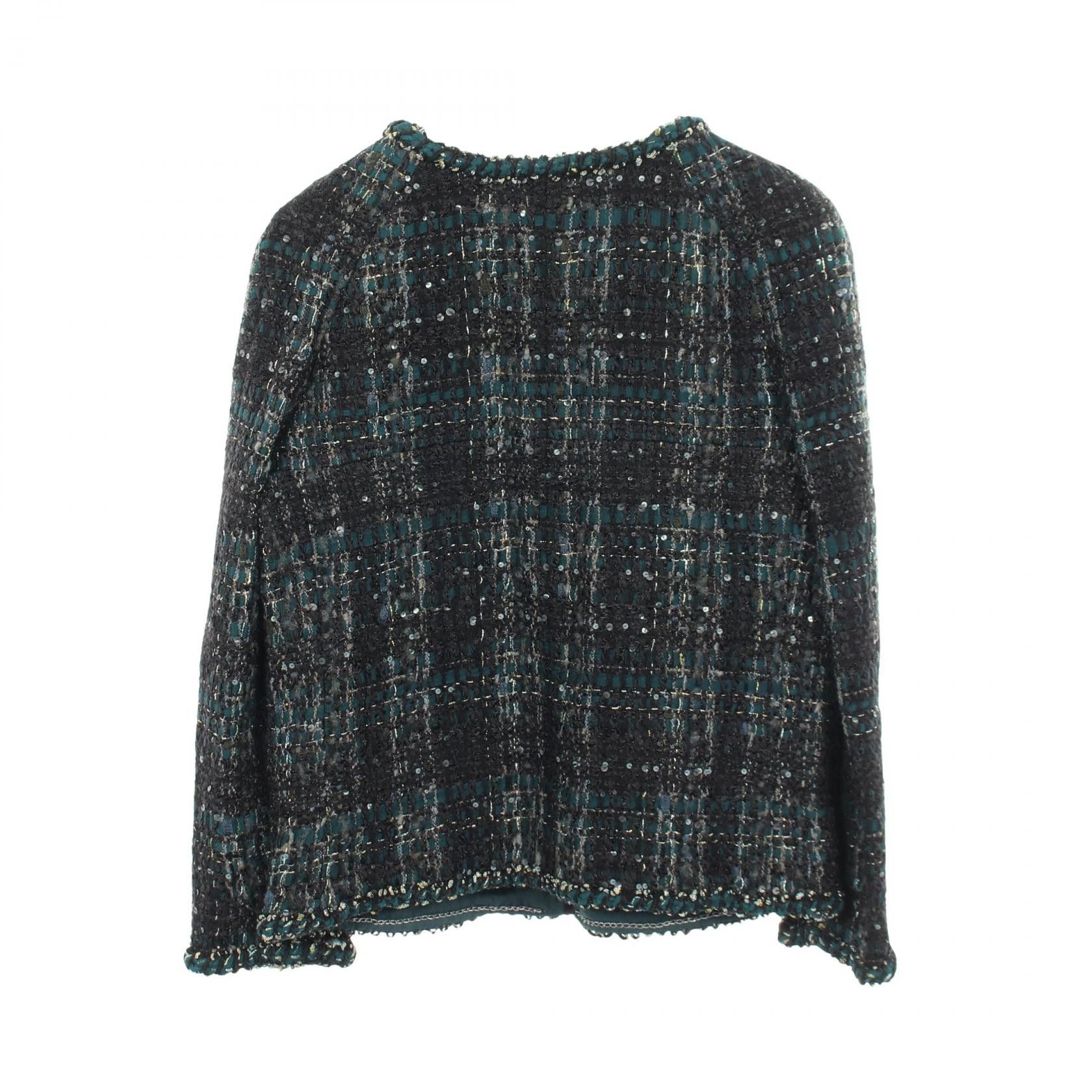 Chanel Chanel Chanel Sequin Tweed Jacket Textile Outerwear P42257V30784 DUTY FREE for USA Size ONE SIZE - 2 Thumbnail