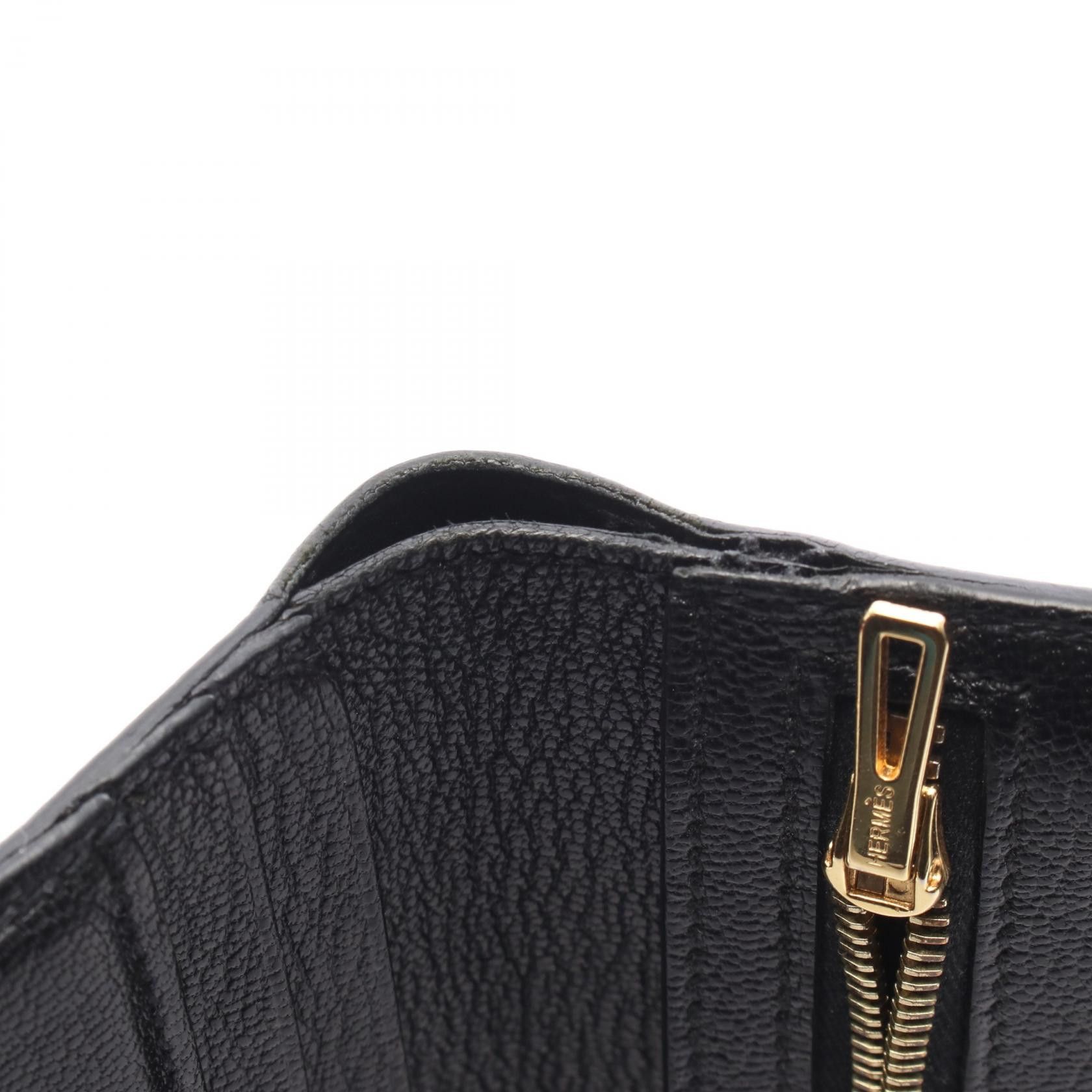 Hermes Hermes Hermes Bearn Compact Chevre Wallet Leather Short Wallet C DUTY FREE for USA Size ONE SIZE - 7 Thumbnail