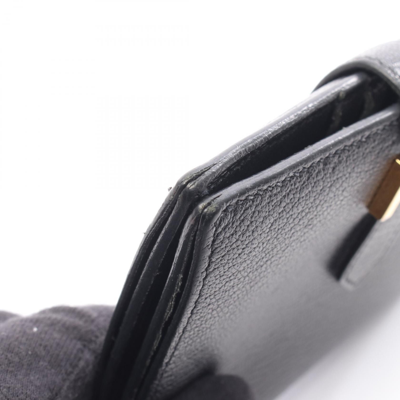 Hermes Hermes Hermes Bearn Compact Chevre Wallet Leather Short Wallet C DUTY FREE for USA Size ONE SIZE - 8 Thumbnail