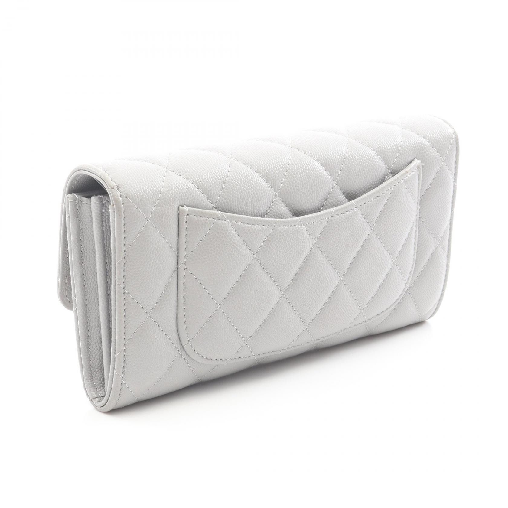 Chanel Chanel CHANEL Classic Long Flap Wallet Matelasse Caviar Skin Long Wallet Leather Long Wallet DUTY FREE for USA Size ONE SIZE - 2 Thumbnail