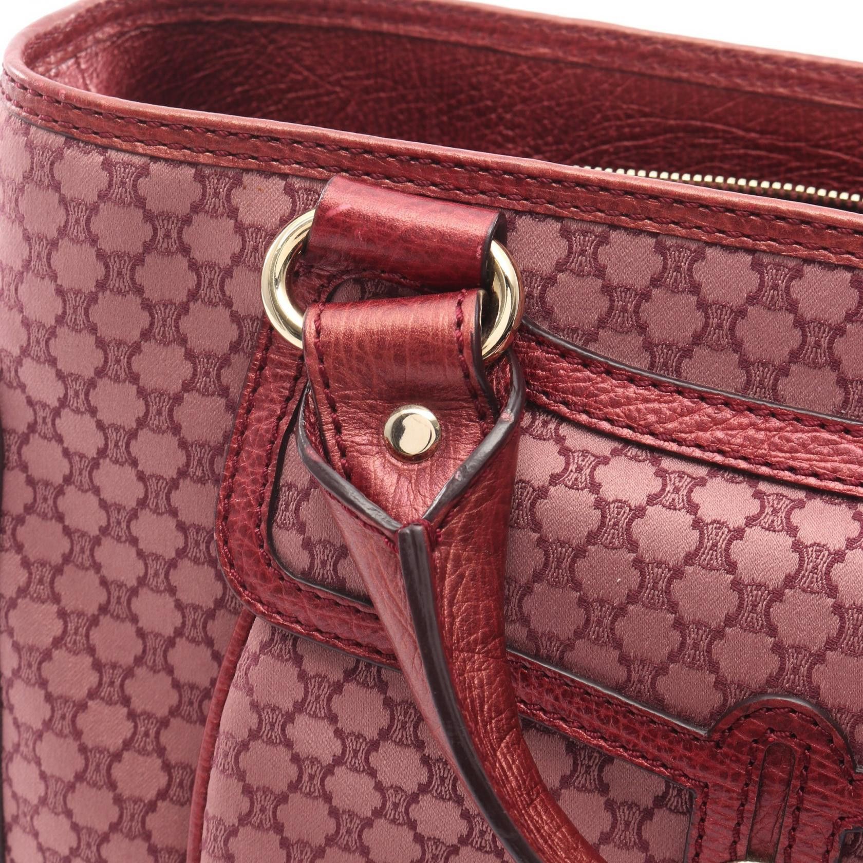 Celine Celine CELINE Boogie Macadam Canvas Leather Handbag Textile Handbag DUTY FREE for USA Size ONE SIZE - 7 Thumbnail