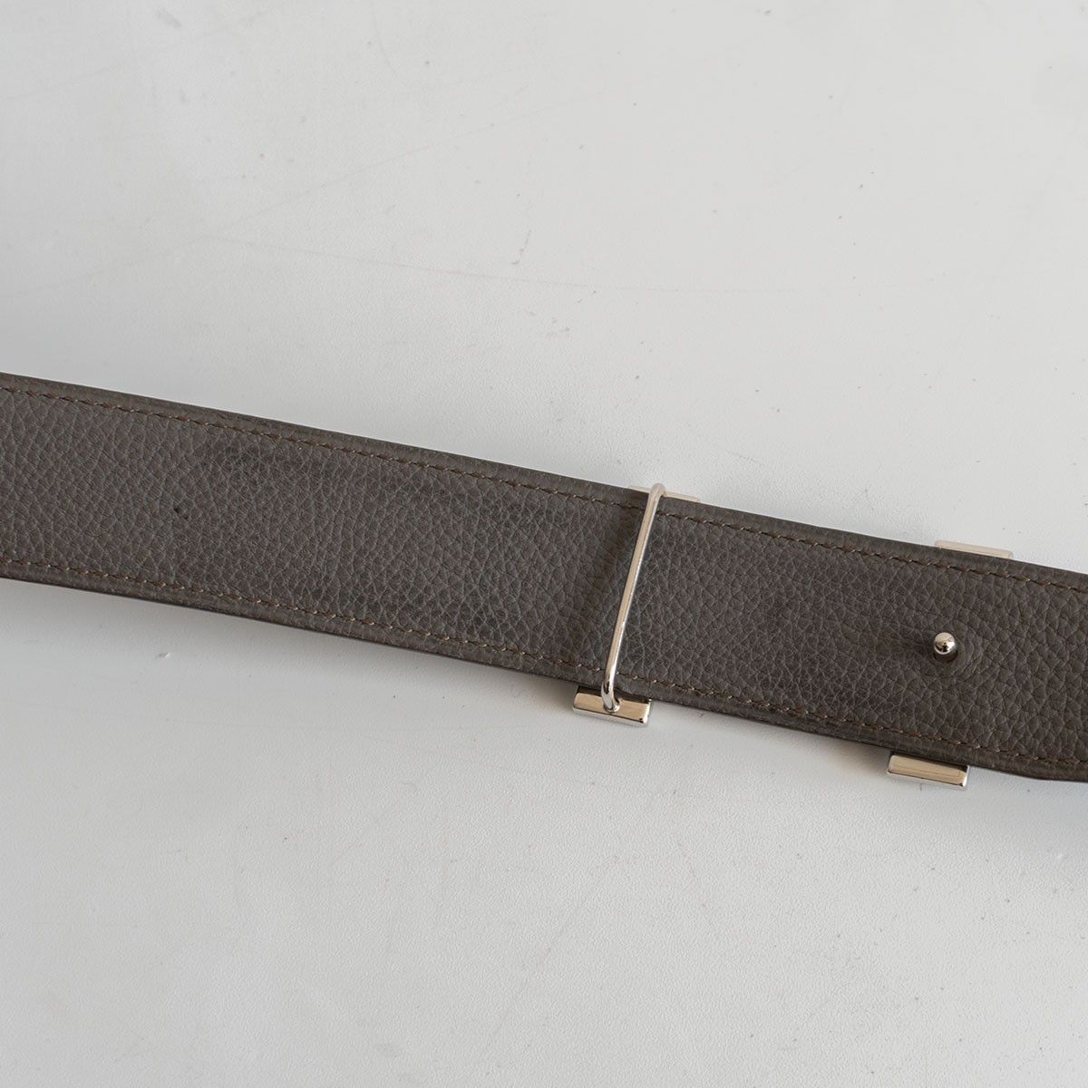 Hermes Hermes Reversible Leather Belt Black x Gray Size 100 Size ONE SIZE - 2 Thumbnail
