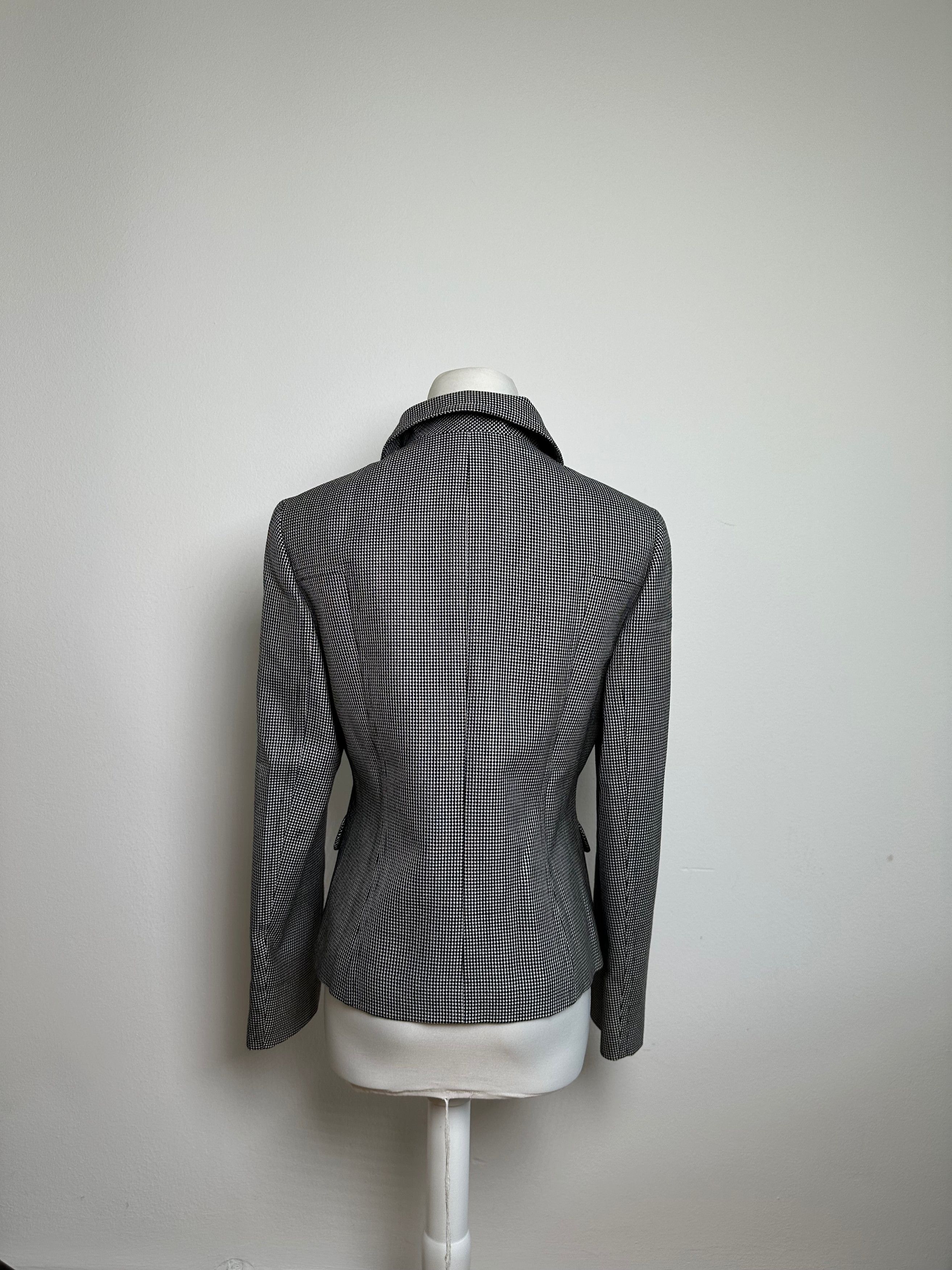 Courreges Vintage Checked Blazer Black White M Size M / US 6-8 / IT 42-44 - 15 Thumbnail