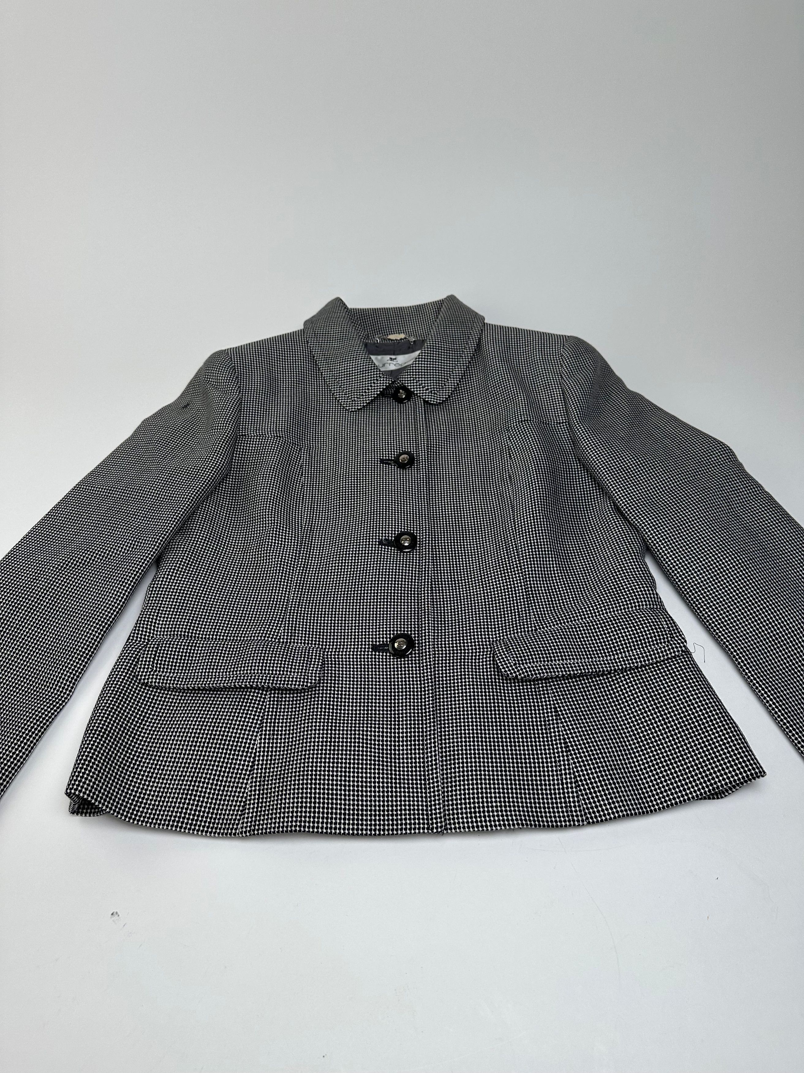 Courreges Vintage Checked Blazer Black White M Size M / US 6-8 / IT 42-44 - 5 Thumbnail