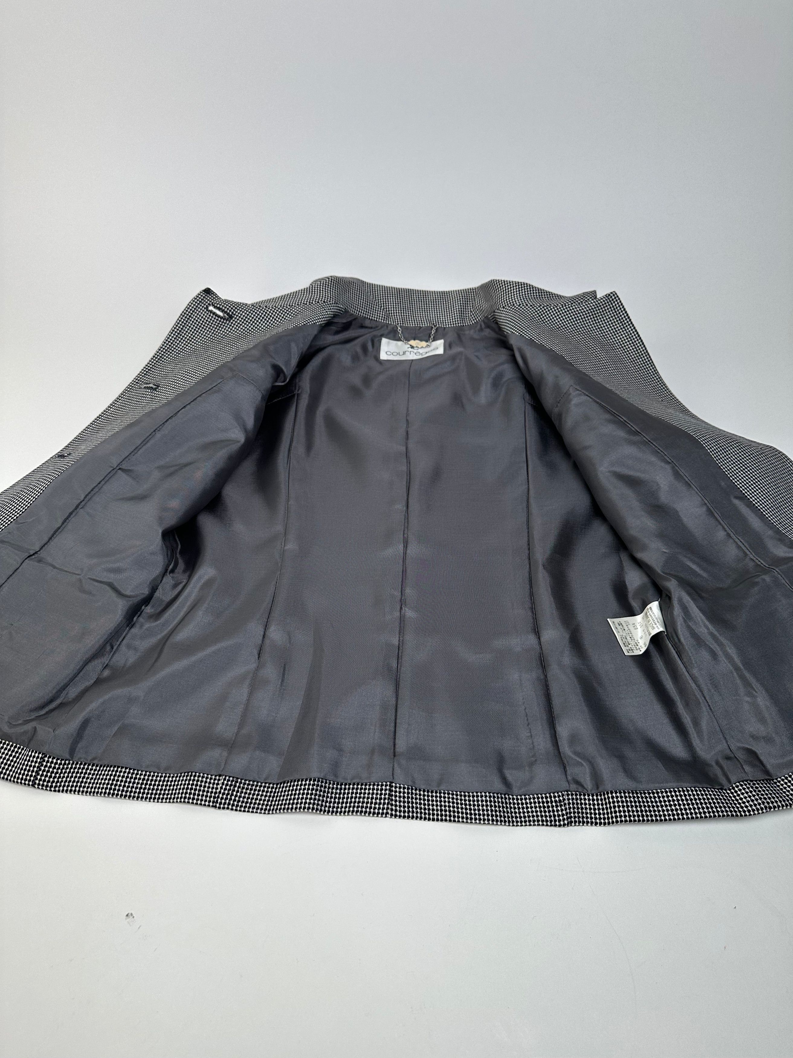 Courreges Vintage Checked Blazer Black White M Size M / US 6-8 / IT 42-44 - 7 Thumbnail