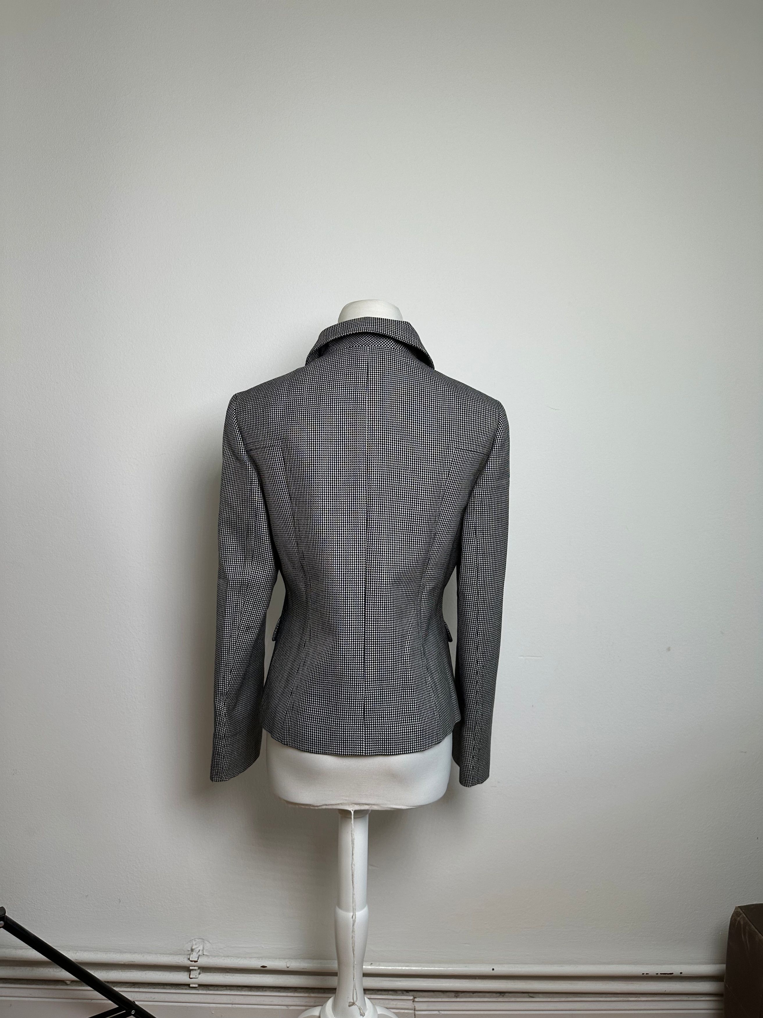 Courreges Vintage Checked Blazer Black White M Size M / US 6-8 / IT 42-44 - 4 Thumbnail