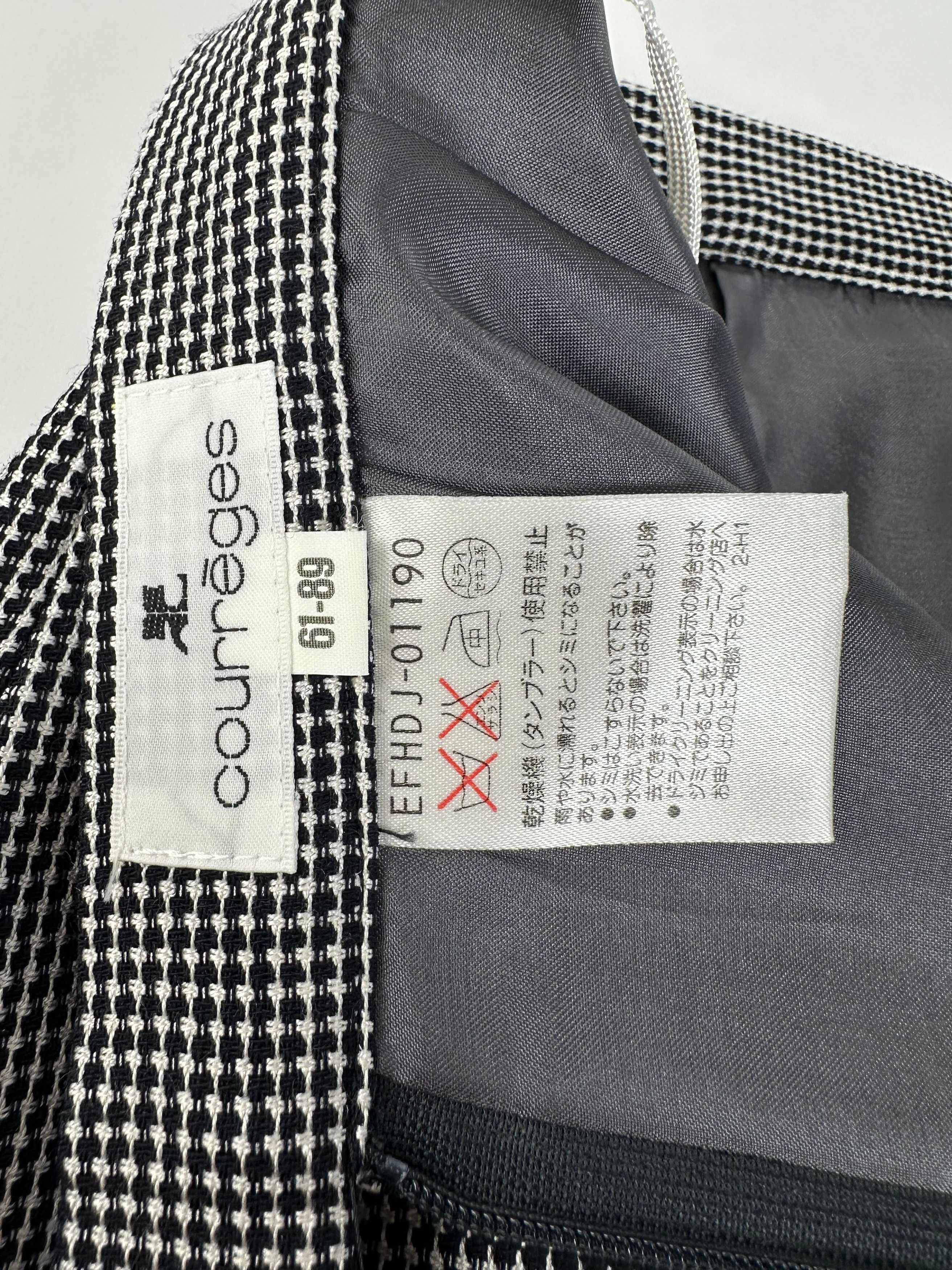 Courreges Vintage Checked Blazer Black White M Size M / US 6-8 / IT 42-44 - 12 Thumbnail