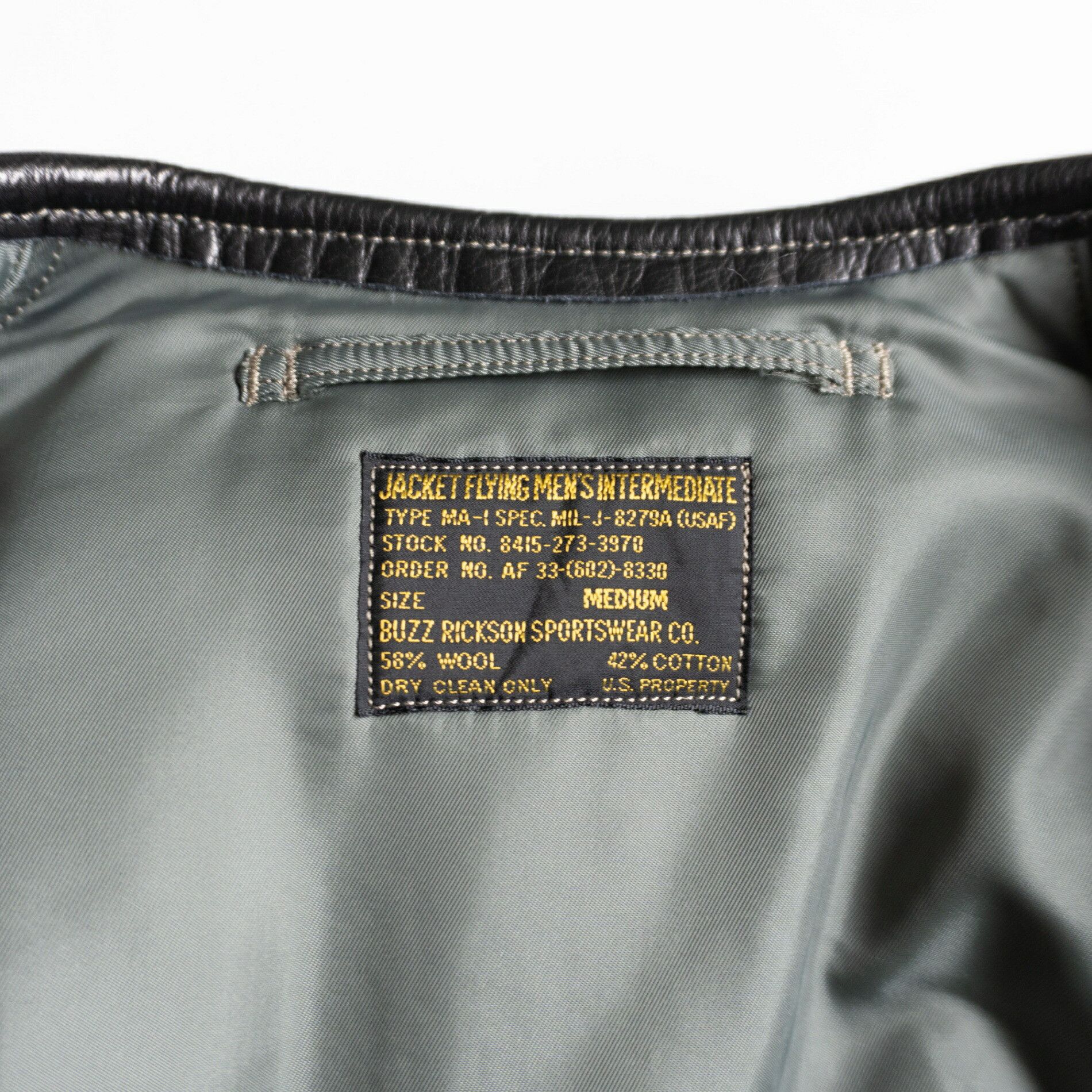 Buzz Rickson's Buzz Rickson's MA-1 Flight Jacket Green Size M Size US M / EU 48-50 / 2 - 8 Thumbnail