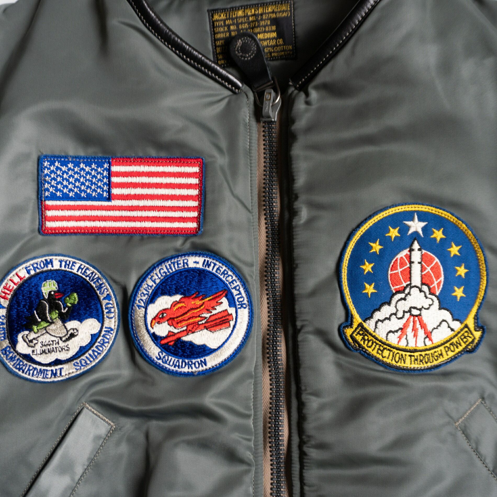 Buzz Rickson's Buzz Rickson's MA-1 Flight Jacket Green Size M Size US M / EU 48-50 / 2 - 5 Thumbnail