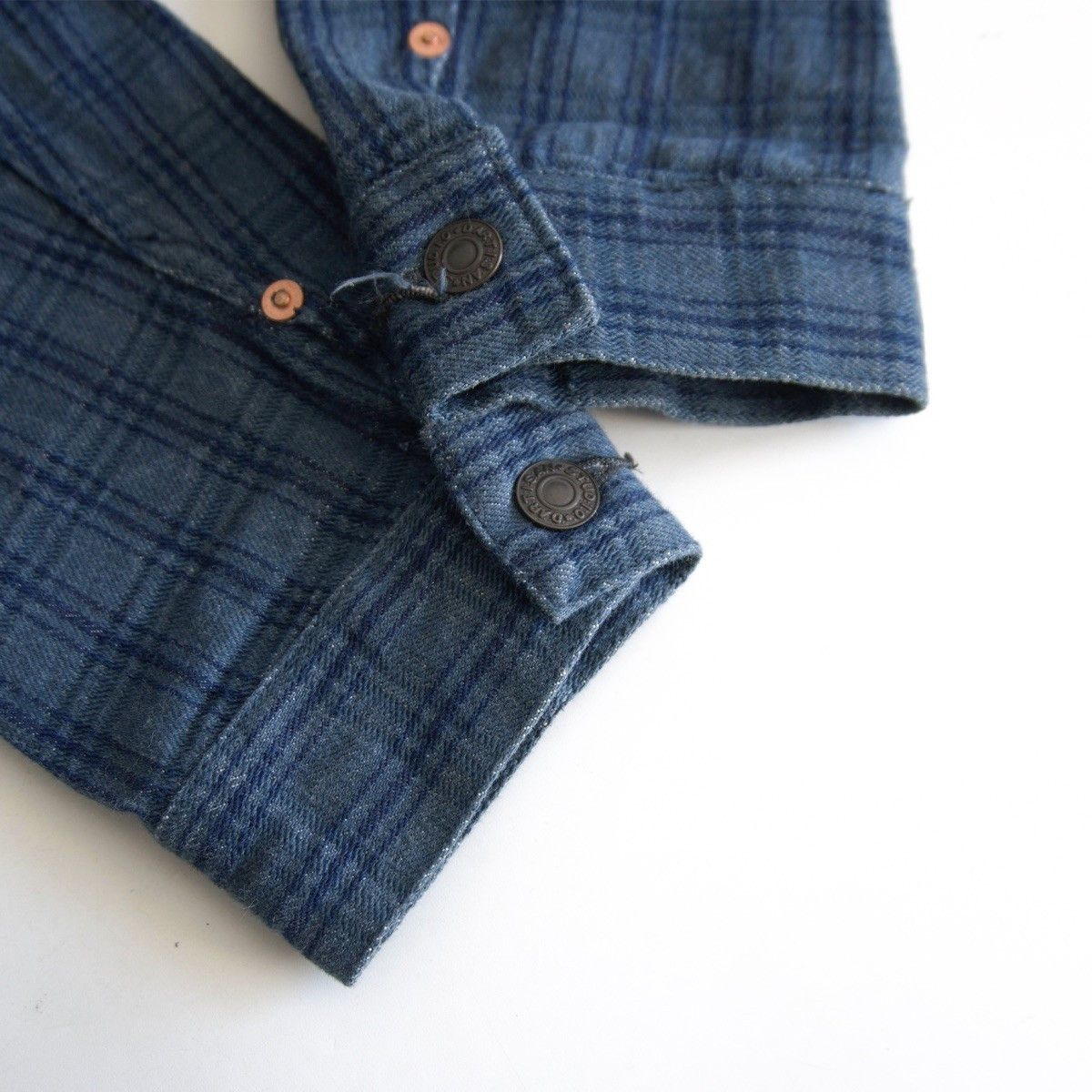 Studio D'Artisan Studio D'Artisan Hank-dyed Checked Denim Jacket Size 40 Size US XXS / EU 40 - 3 Thumbnail