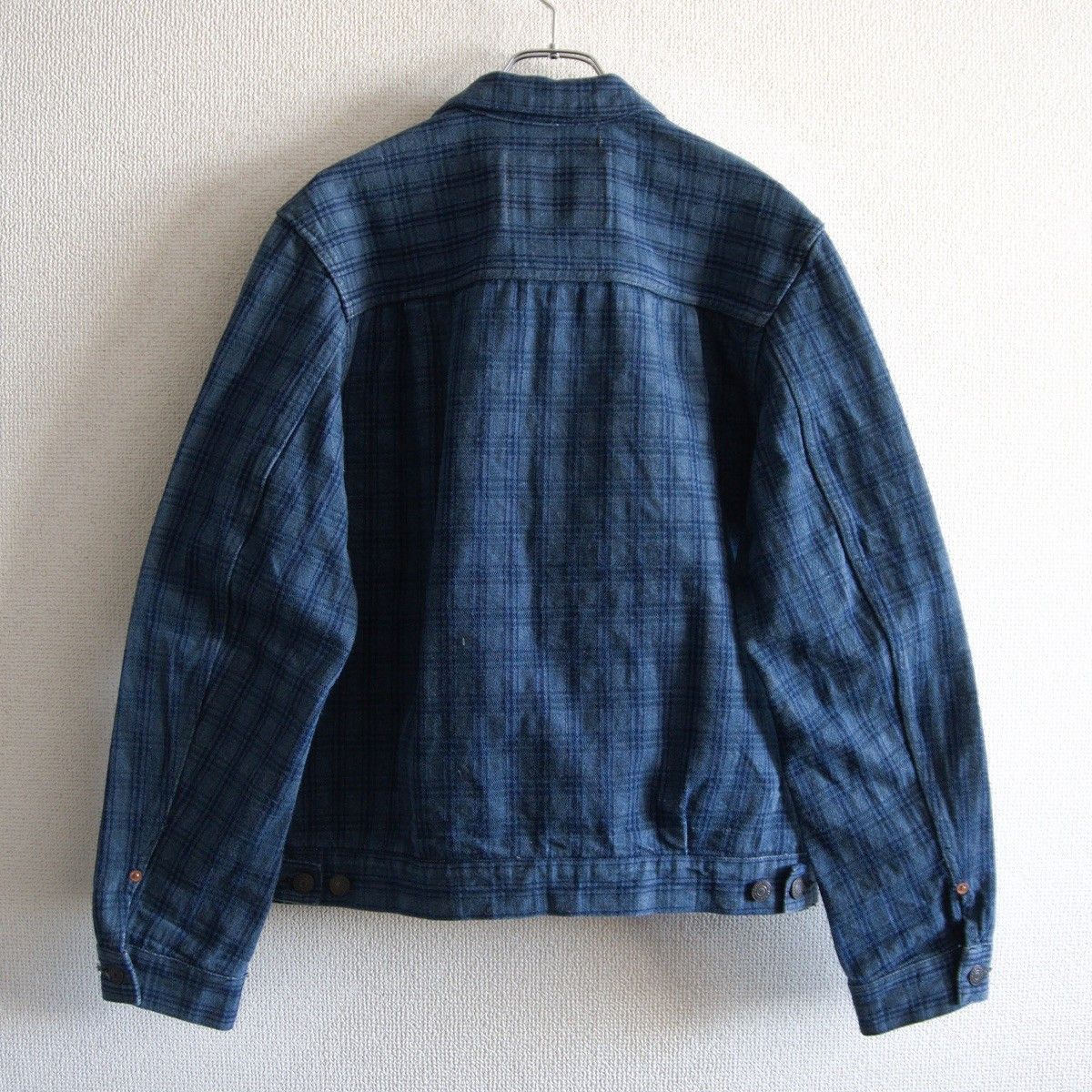 Studio D'Artisan Studio D'Artisan Hank-dyed Checked Denim Jacket Size 40 Size US XXS / EU 40 - 2 Thumbnail