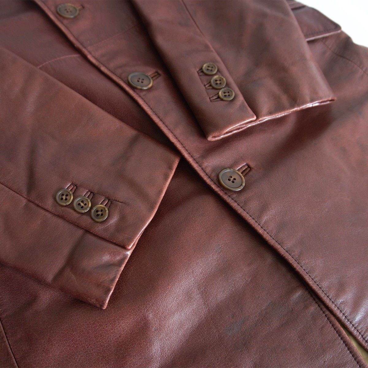 Tornado Mart Tornado Mart Buffalo Leather Long Coat Size L Size US L / EU 52-54 / 3 - 8 Thumbnail