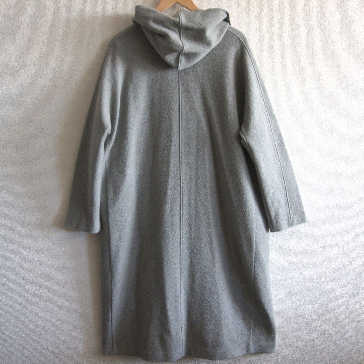 Vintage evameva Pressed wool hooded coat Gray Size 2 Size US M / EU 48-50 / 2 - 2 Thumbnail