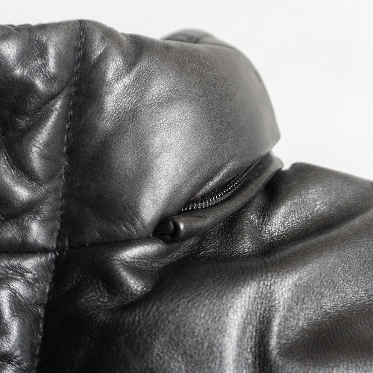 Vintage WIND ARMOR Leather Down Coat Black Size M Size US M / EU 48-50 / 2 - 9 Thumbnail
