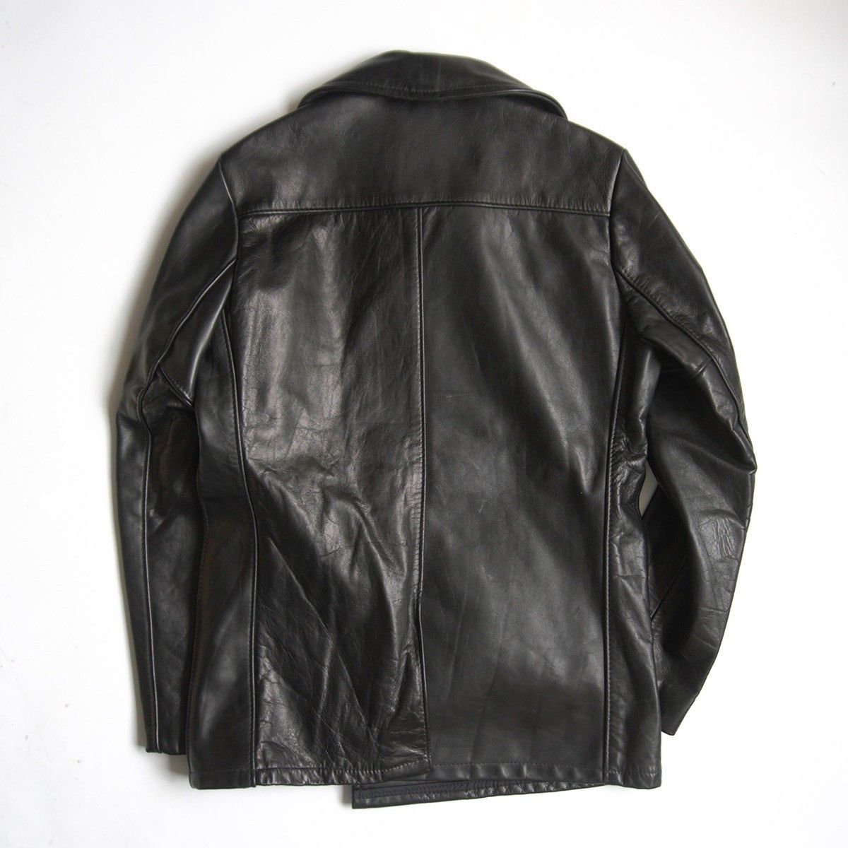 Schott Schott Leather Pea Coat Black Size 40 Size US XXS / EU 40 - 2 Thumbnail