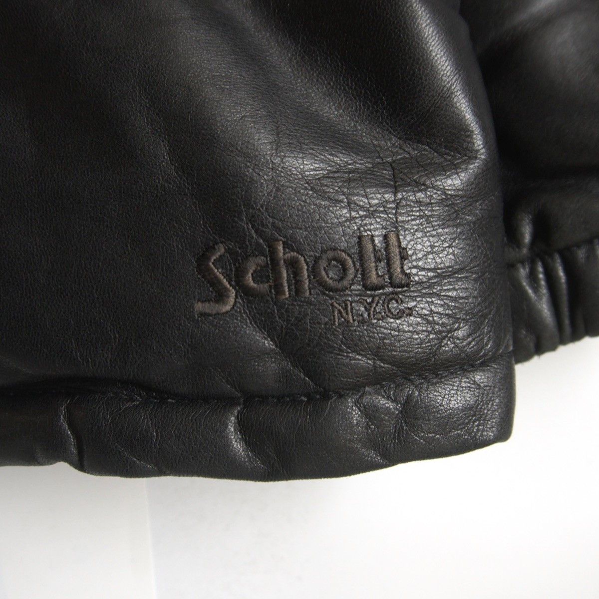Schott Schott Hooded Leather Down Jacket Black Size M Size US M / EU 48-50 / 2 - 4 Thumbnail