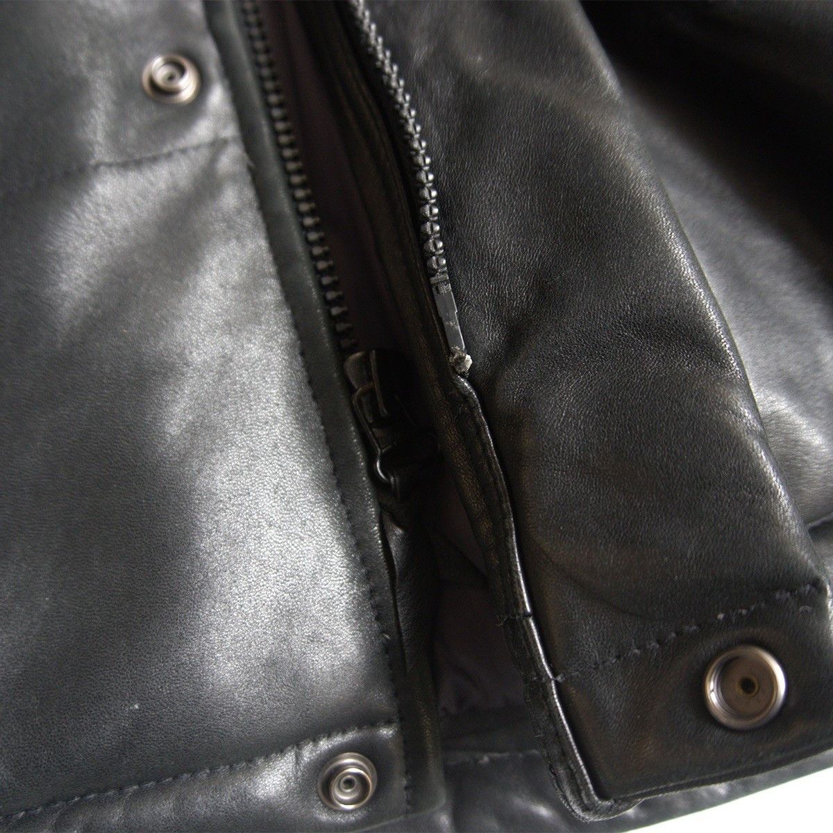 Schott Schott Hooded Leather Down Jacket Black Size M Size US M / EU 48-50 / 2 - 6 Thumbnail