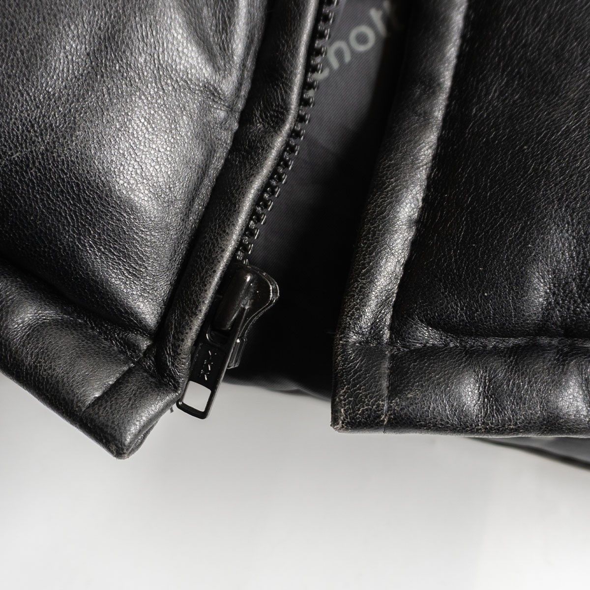 Schott Schott Leather Down Jacket Black Size 40 Size US XXS / EU 40 - 4 Thumbnail