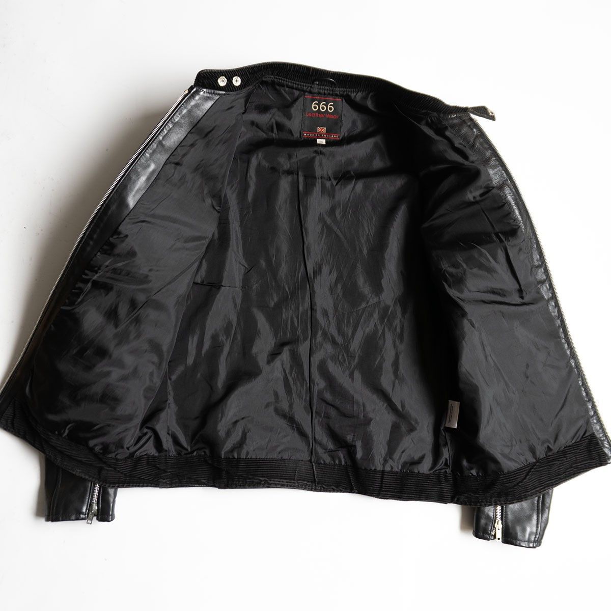Vintage 666 triple six Steerhide Mandarin Single Rider Jacket Size 40 Size US XXS / EU 40 - 3 Thumbnail