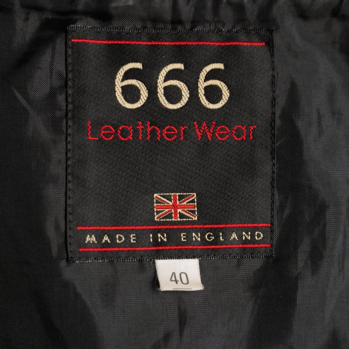 Vintage 666 triple six Steerhide Mandarin Single Rider Jacket Size 40 Size US XXS / EU 40 - 6 Thumbnail