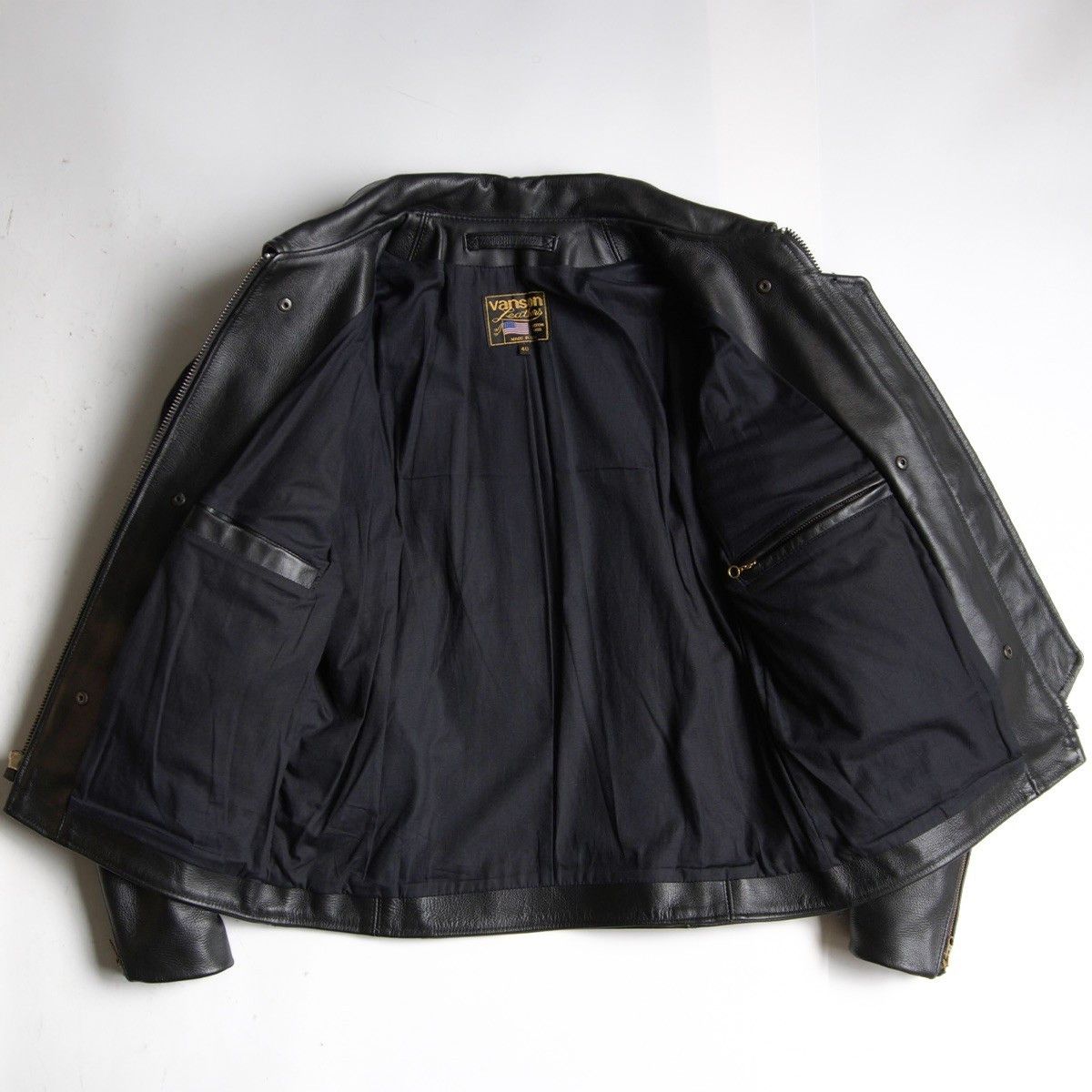 Vintage VANSON Single Motorcycle Jacket Size 40 Size US XXS / EU 40 - 3 Thumbnail