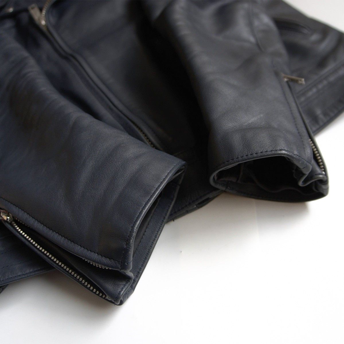 Vintage 666 triple six Asymmetrical biker jacket Size 40 Size US XXS / EU 40 - 4 Thumbnail