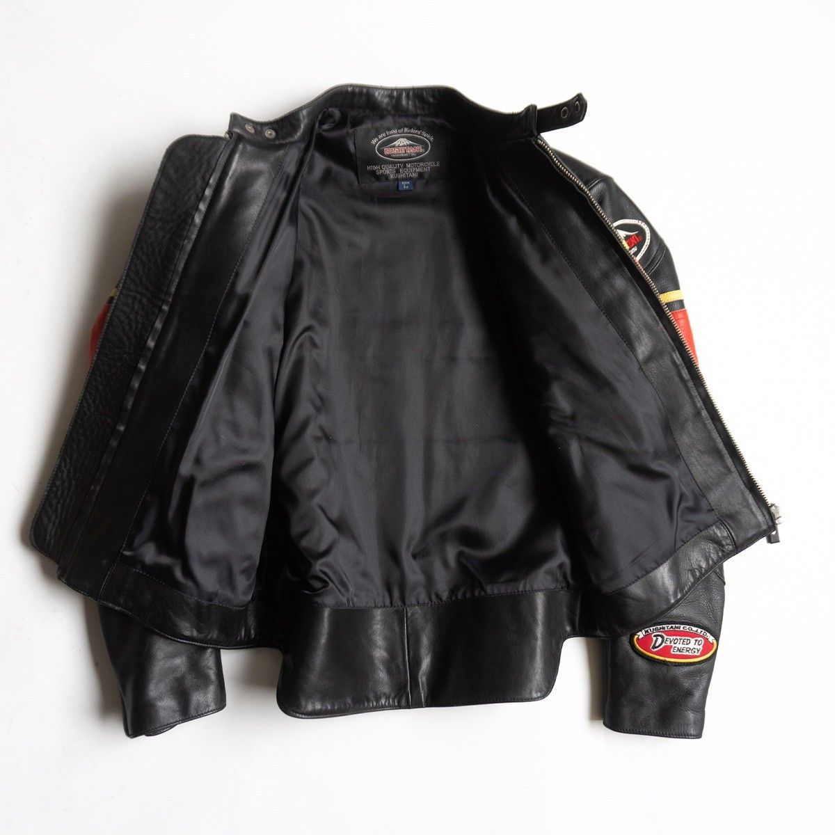 Vintage KUSHITANI Single Rider Leather Jacket Black Size L Size US L / EU 52-54 / 3 - 4 Thumbnail