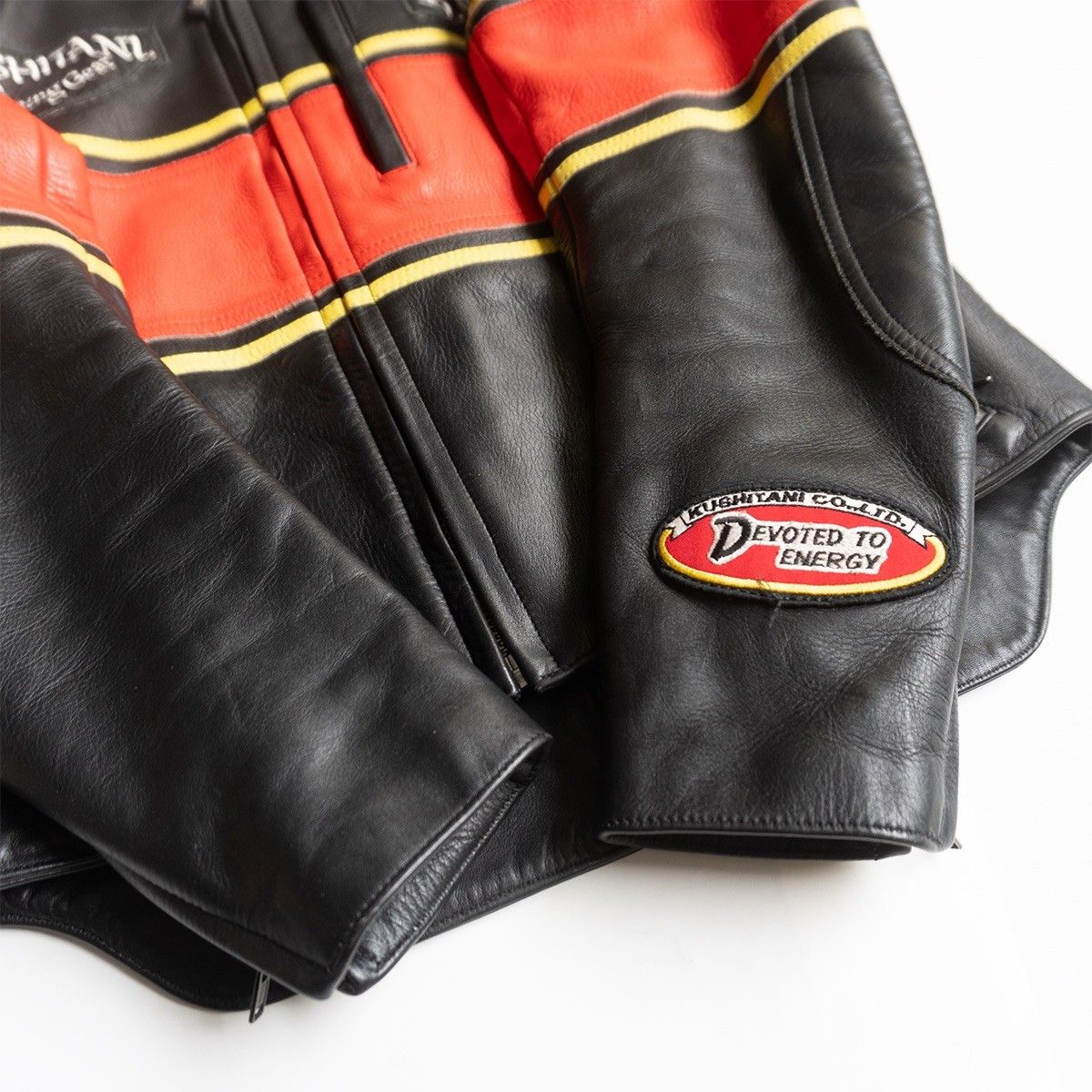 Vintage KUSHITANI Single Rider Leather Jacket Black Size L Size US L / EU 52-54 / 3 - 8 Thumbnail