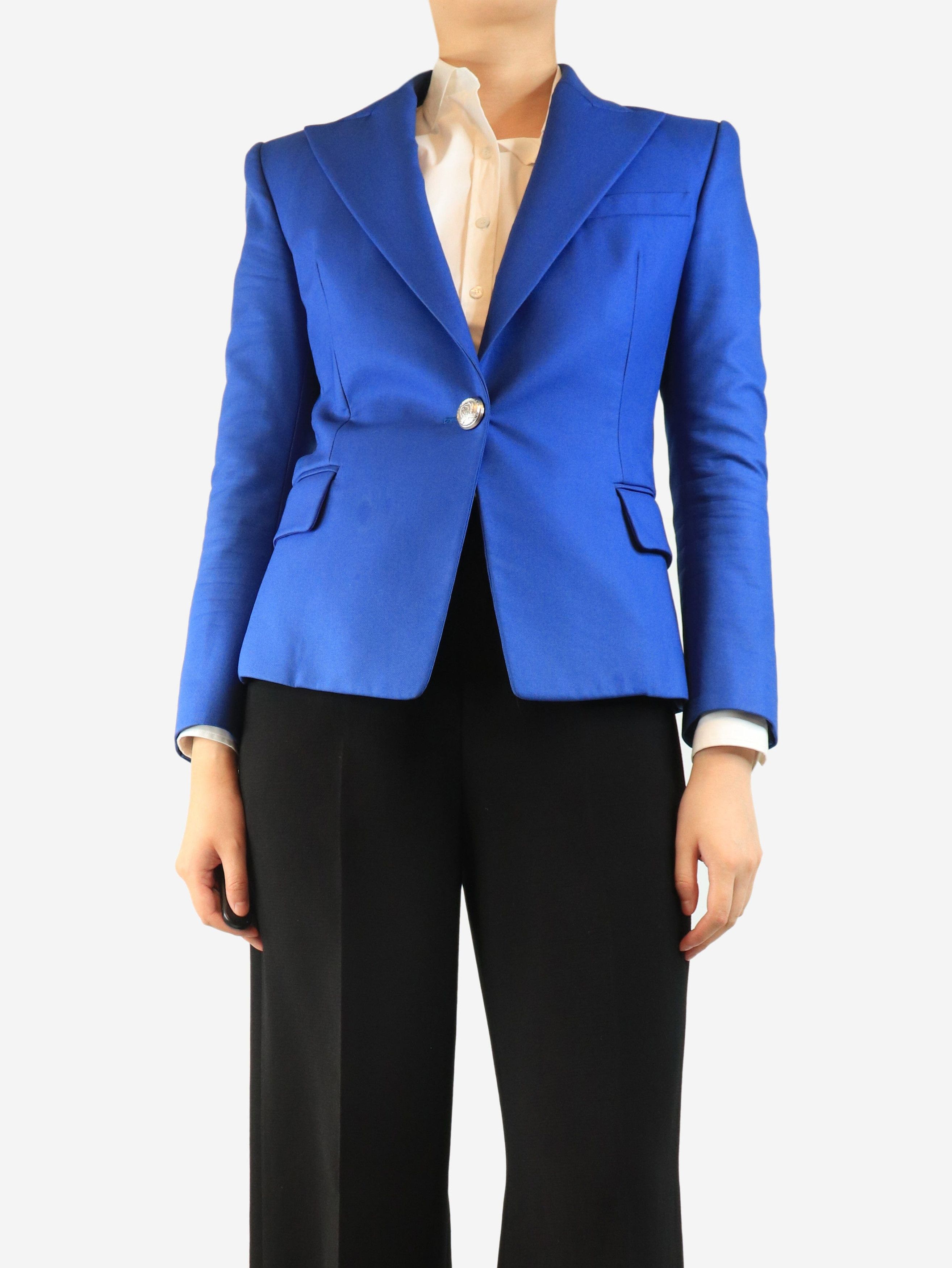 Balmain Blue single-breasted blazer - UK 12 Size M / US 6-8 / IT 42-44 - 4 Thumbnail