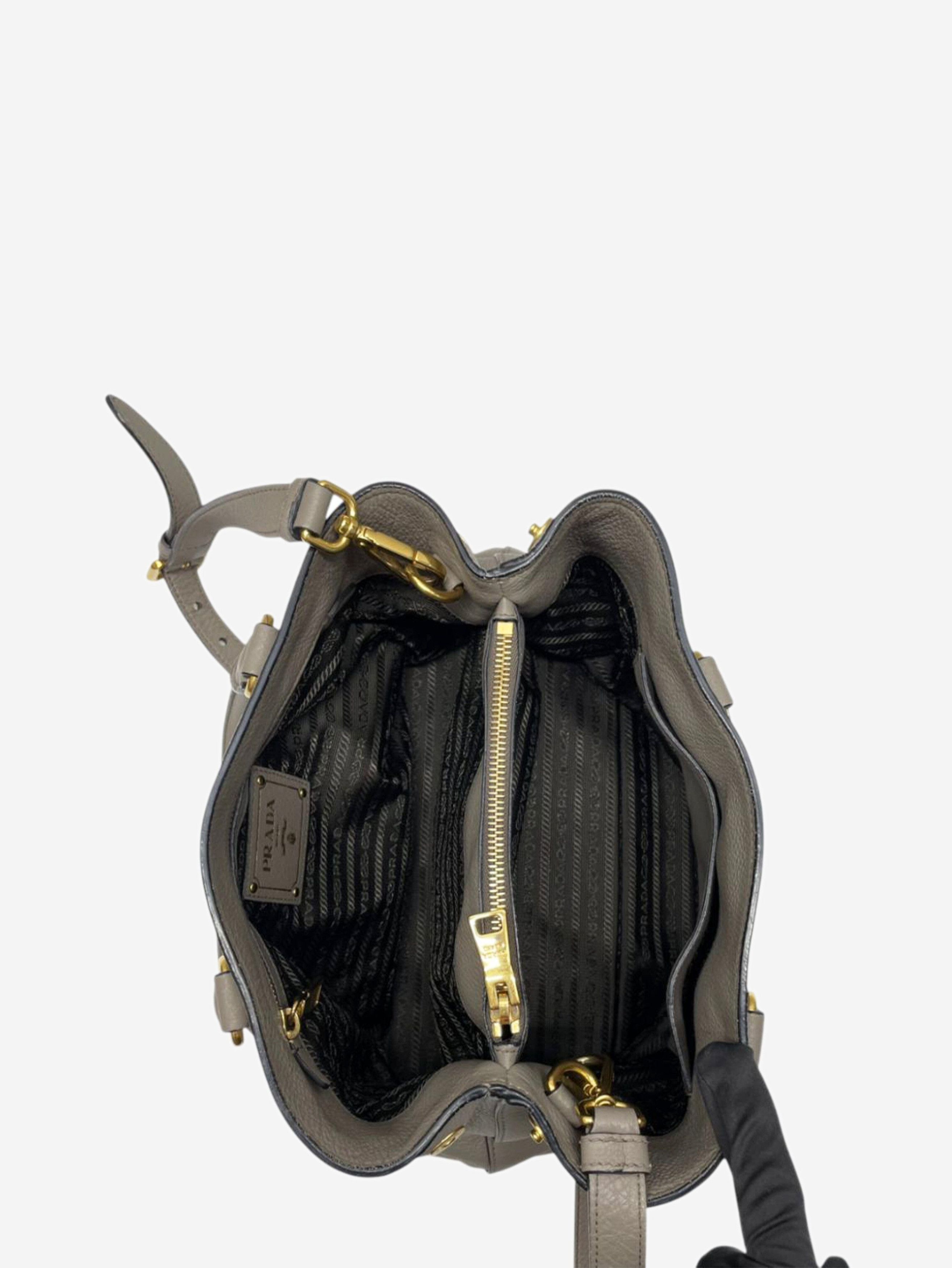 Prada Grey leather Vitello bag Size ONE SIZE - 9 Thumbnail