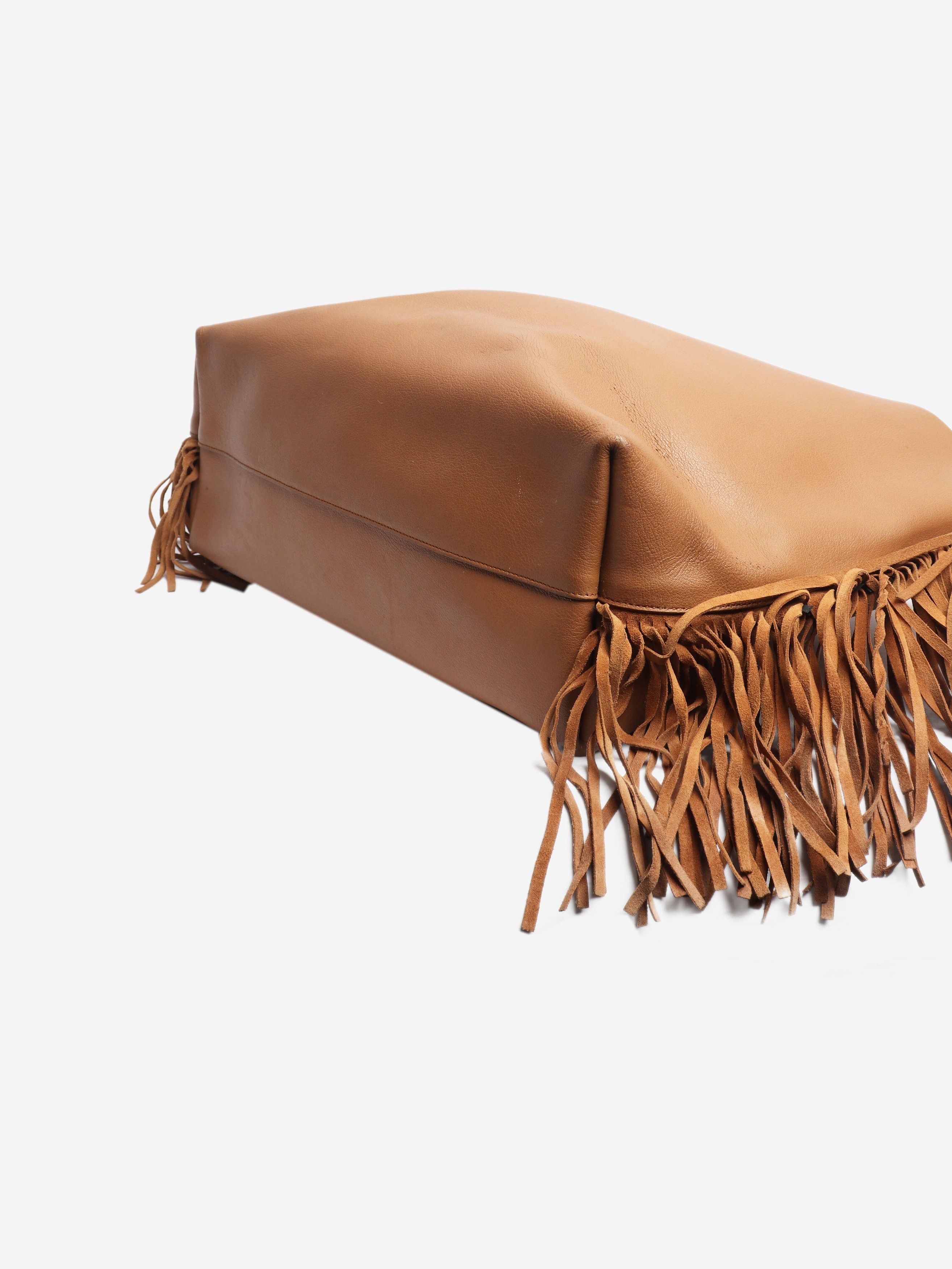 Other Brown fringed leather tote bag Size ONE SIZE - 4 Thumbnail
