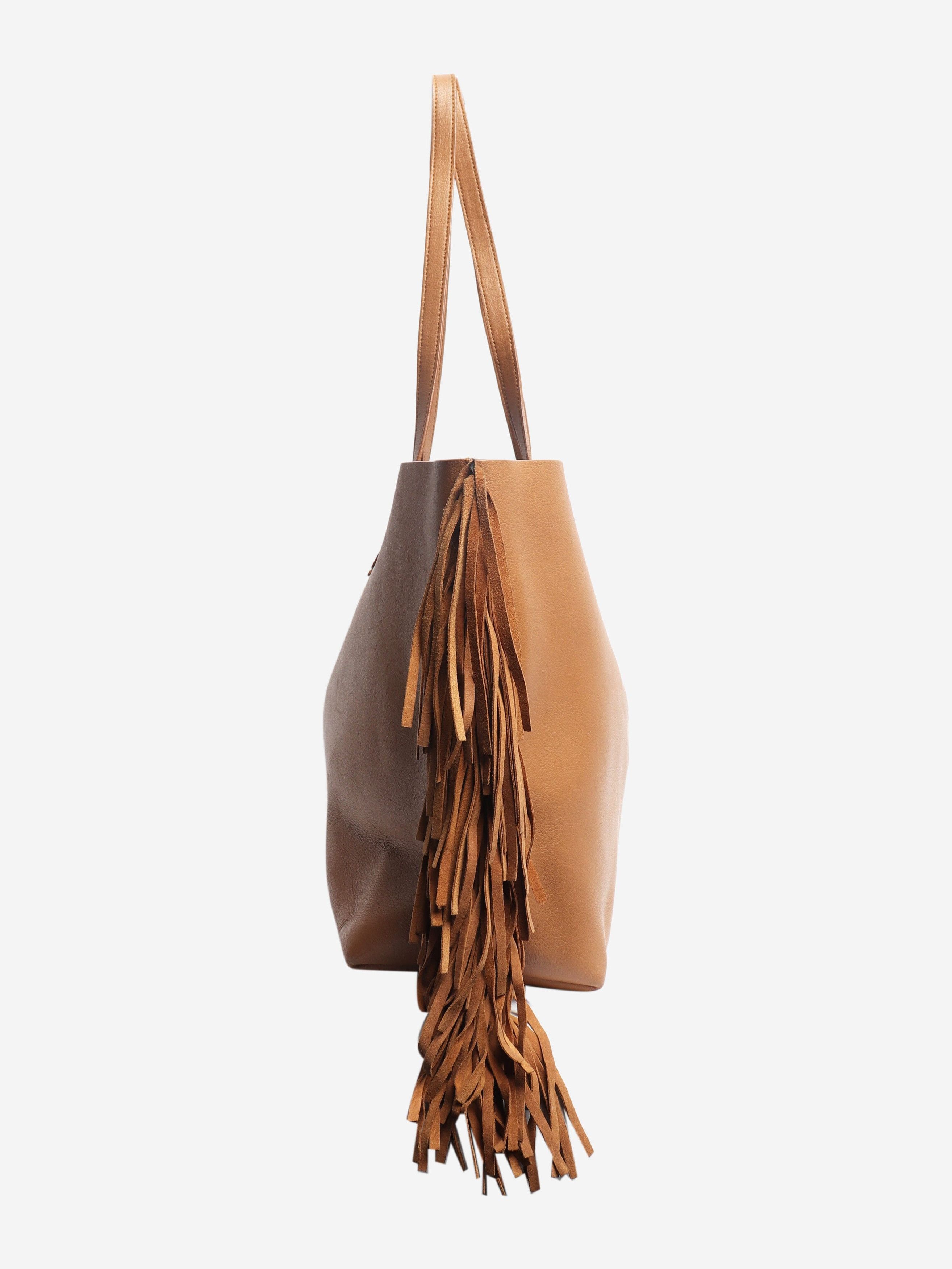 Other Brown fringed leather tote bag Size ONE SIZE - 2 Thumbnail