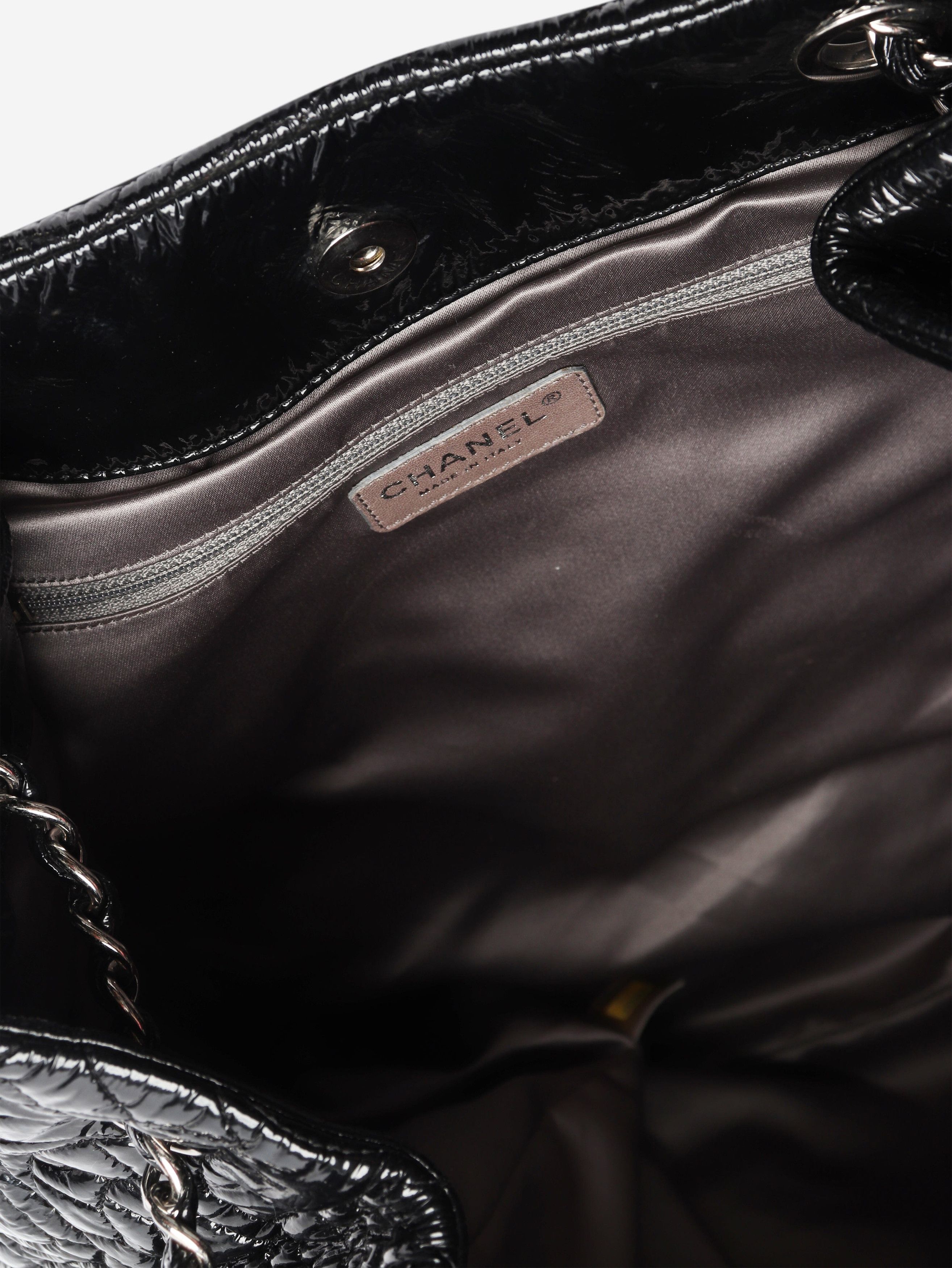 Chanel Black 2008 patent leather quilted tote bag Size ONE SIZE - 6 Thumbnail
