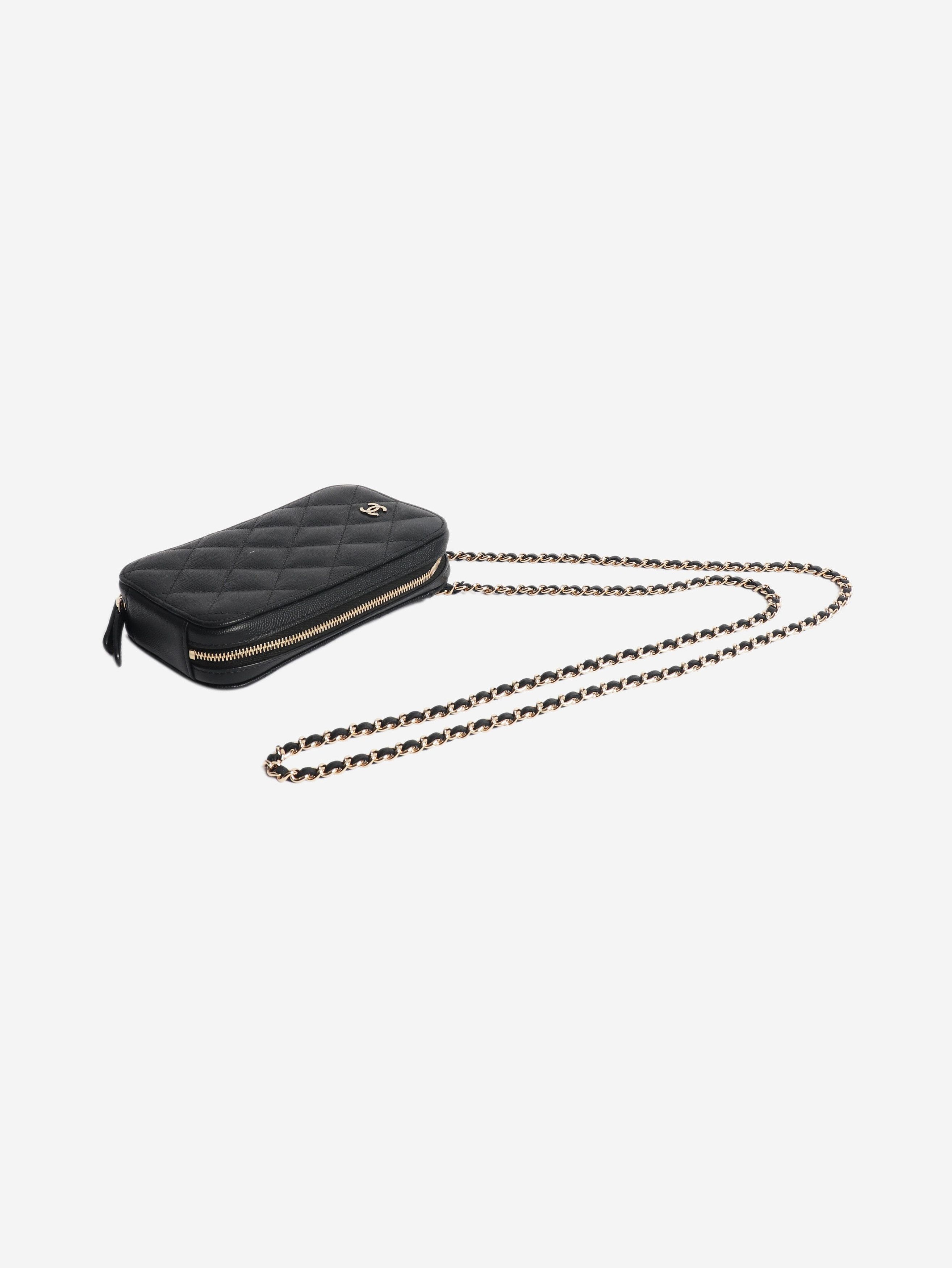 Chanel Black 2019 quilted phone holder Size ONE SIZE - 4 Thumbnail